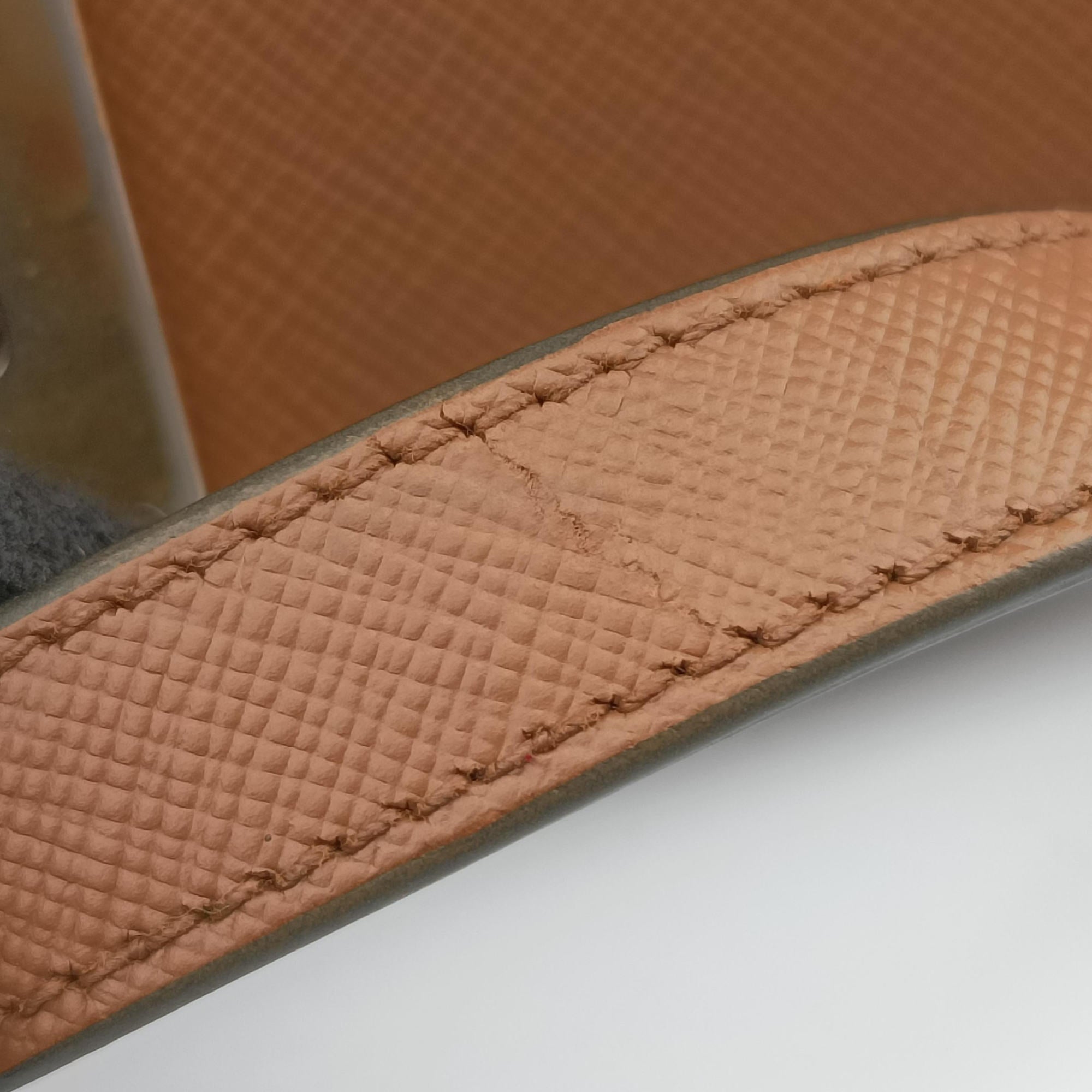 Bicolor Box Brown×White Saffiano Leather 117バイカラーボックス ブラウン×ホワイト サフィアーノレザー 117