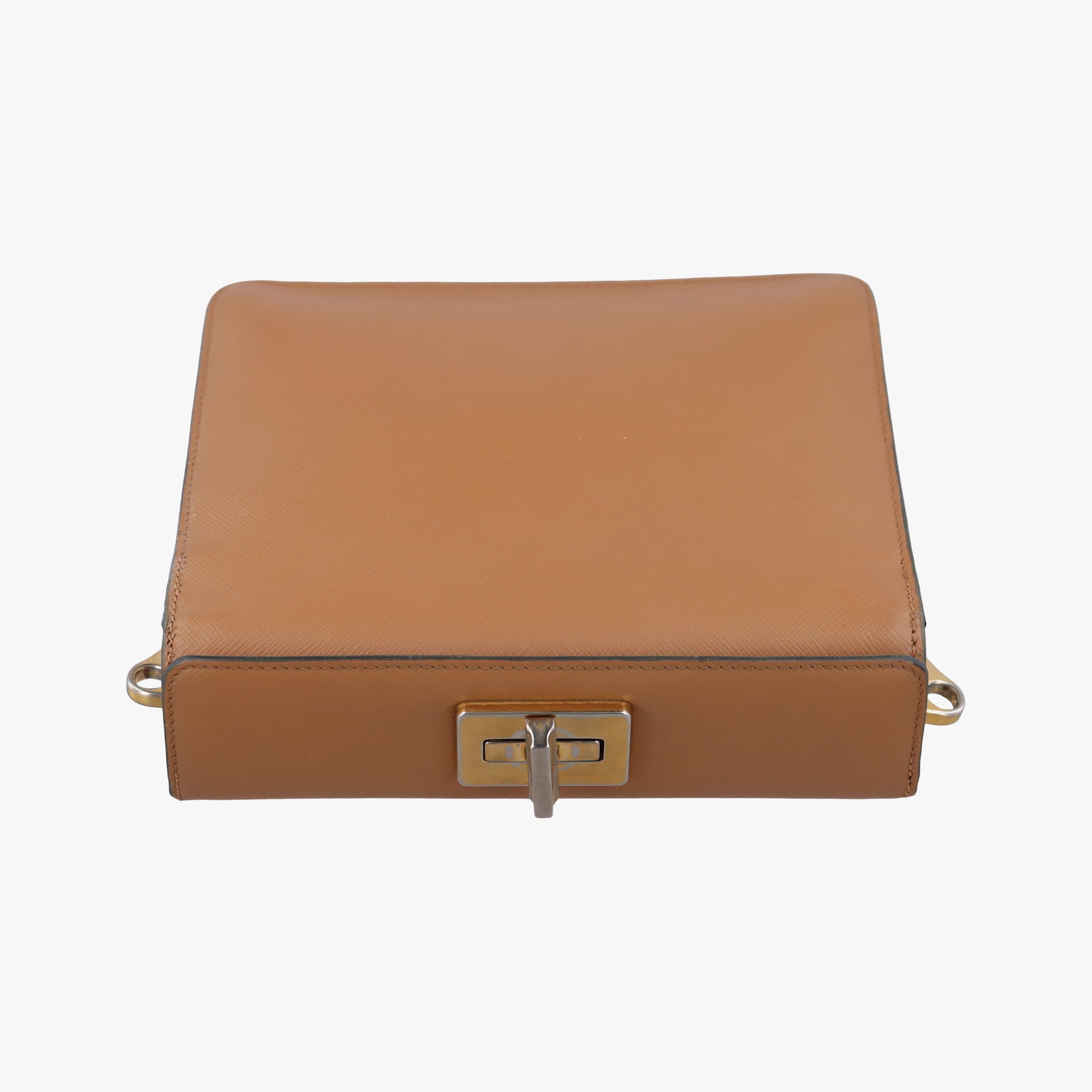 Bicolor Box Brown×White Saffiano Leather 117バイカラーボックス ブラウン×ホワイト サフィアーノレザー 117