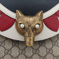 Fox Brooch Bamboo Beige×Multicolour PVC coated canvas×leather 466428 C023189686フォックス ブローチ バンブー ベージュ×マルチカラー PVCコーティングキャンバス×レザー 466428 C023189686