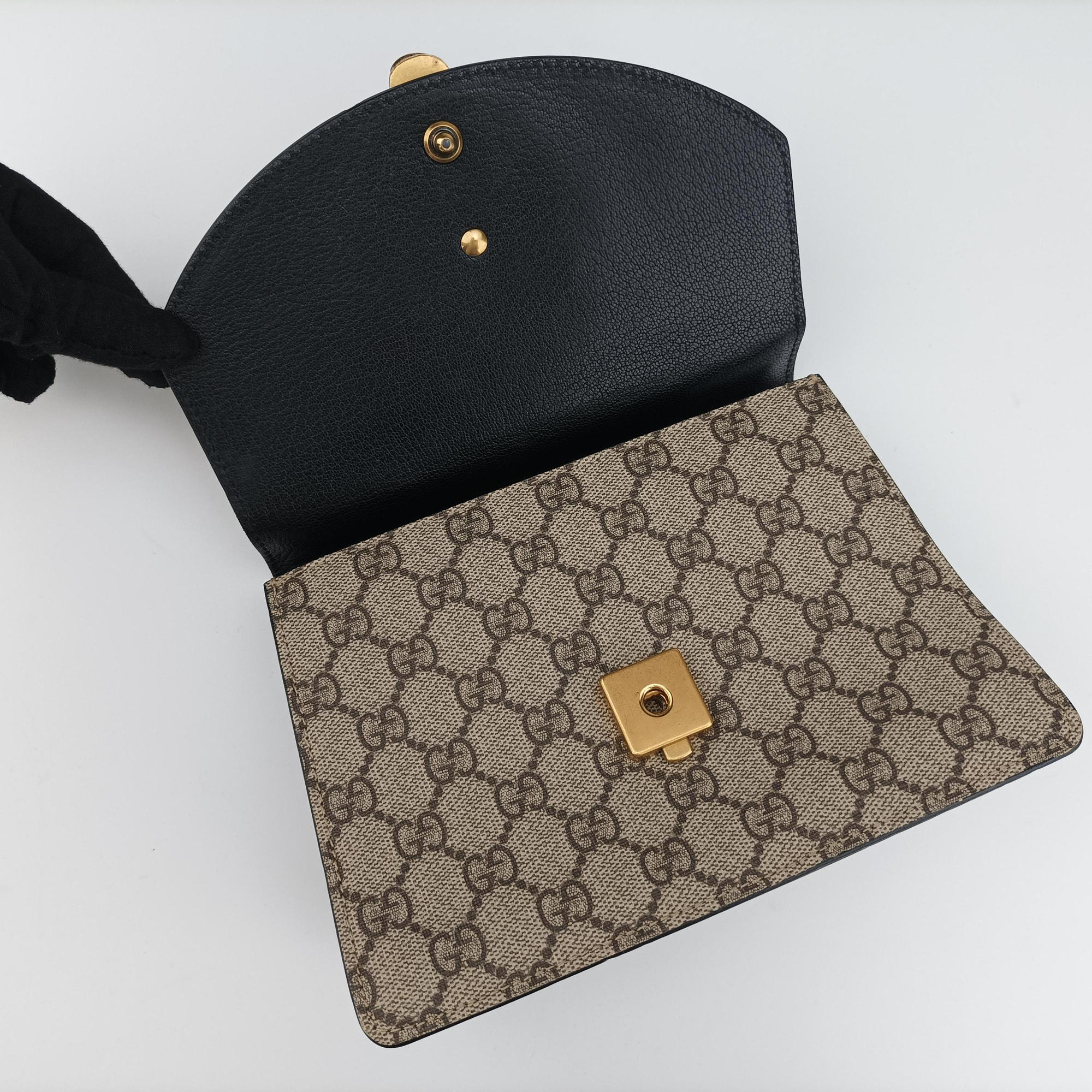 Fox Brooch Bamboo Beige×Multicolour PVC coated canvas×leather 466428 C023189686フォックス ブローチ バンブー ベージュ×マルチカラー PVCコーティングキャンバス×レザー 466428 C023189686