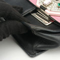 Crystal Ribbons Pink×Black×Multicolour Leather 1BD067 7/Kクリスタルリボン ラインストーン ピンク×ブラック×マルチカラー レザー 1BD067 7/K