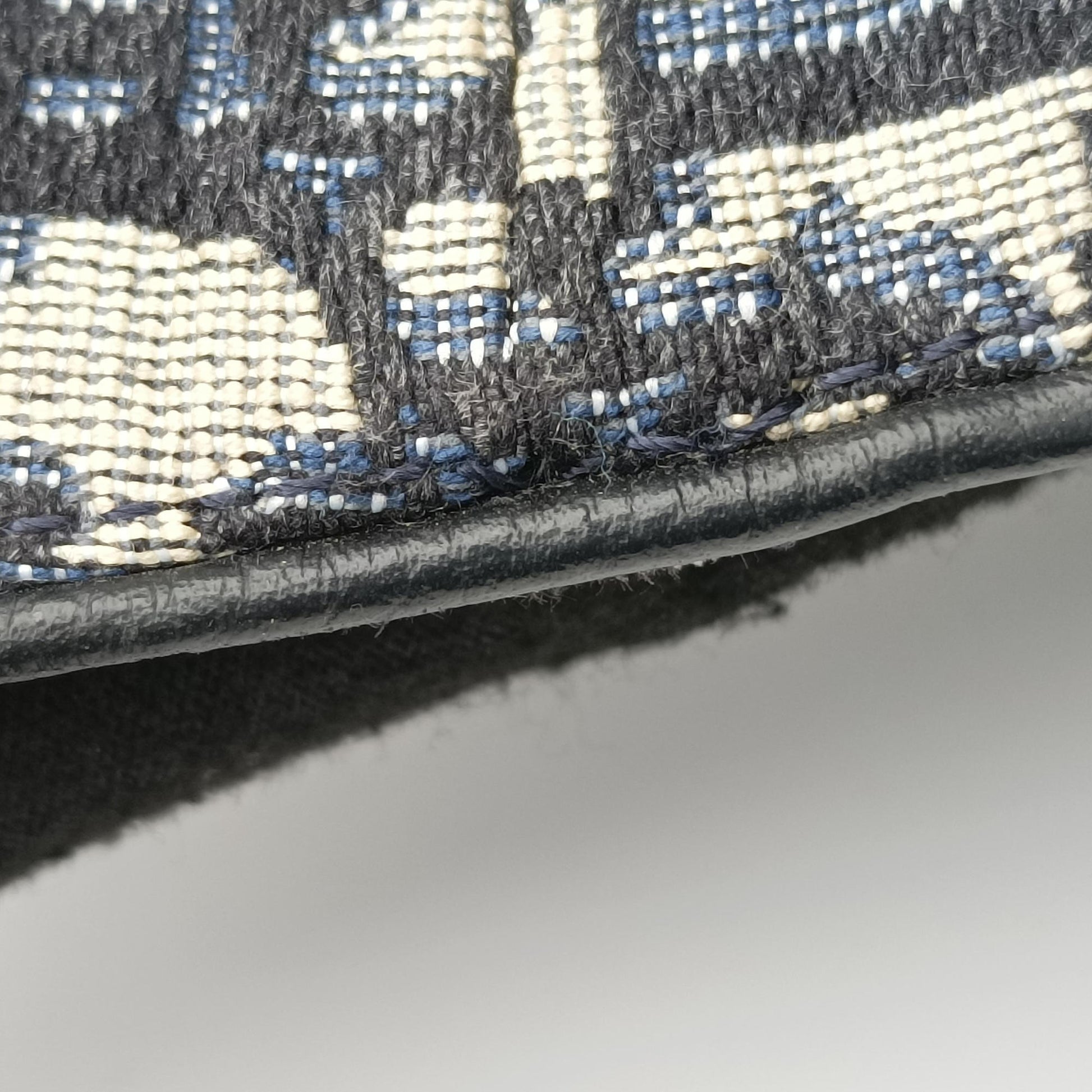 saddle Gray×Navy×Black Jacquard×Leather 02-BO-1128サドル グレー×ネイビー×ブラック ジャガード×レザー 02-BO-1128
