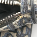 saddle Gray×Navy×Black Jacquard×Leather 02-BO-1128サドル グレー×ネイビー×ブラック ジャガード×レザー 02-BO-1128