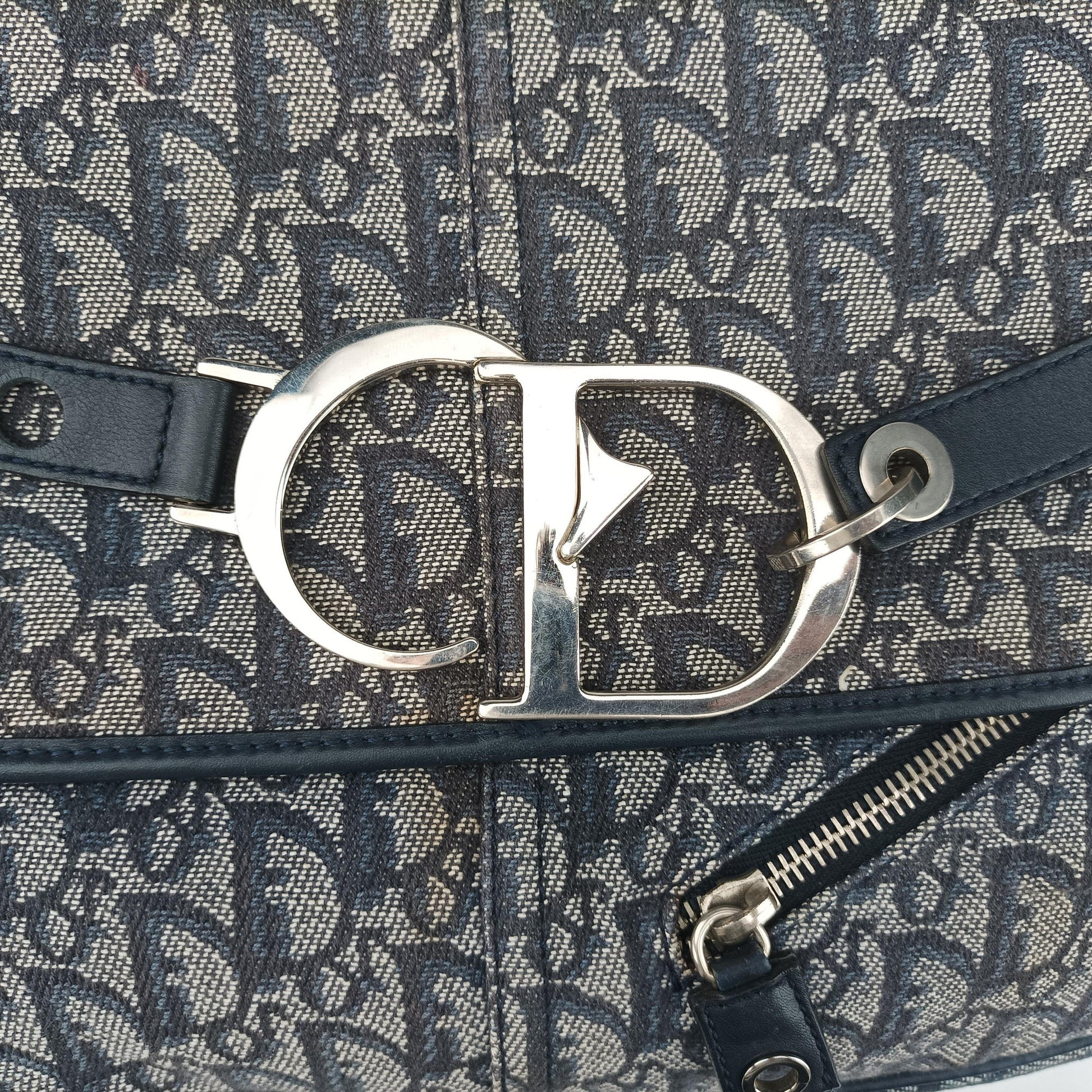 CD Logo Trotter Navy×Grey Jacquard×Leather 05-BO-0036CDロゴ トロッター ネイビー×グレー ジャガード×レザー 05-BO-0036