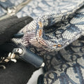 CD Logo Trotter Navy×Grey Jacquard×Leather 05-BO-0036CDロゴ トロッター ネイビー×グレー ジャガード×レザー 05-BO-0036