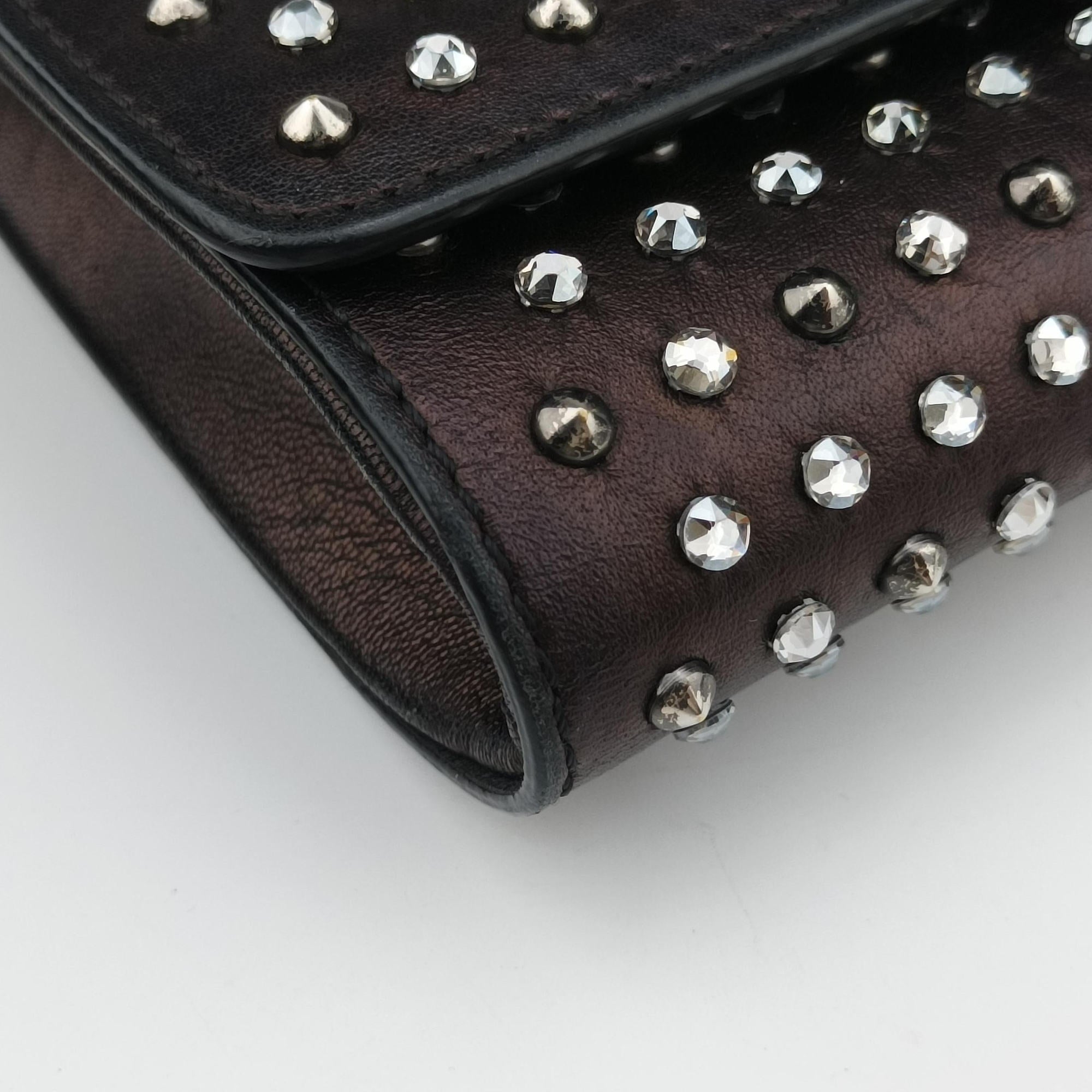 Studded medusa Black Leather CLG 891 977 719  123スタッズ メデューサ ブラック レザー CLG 891 977 719  123