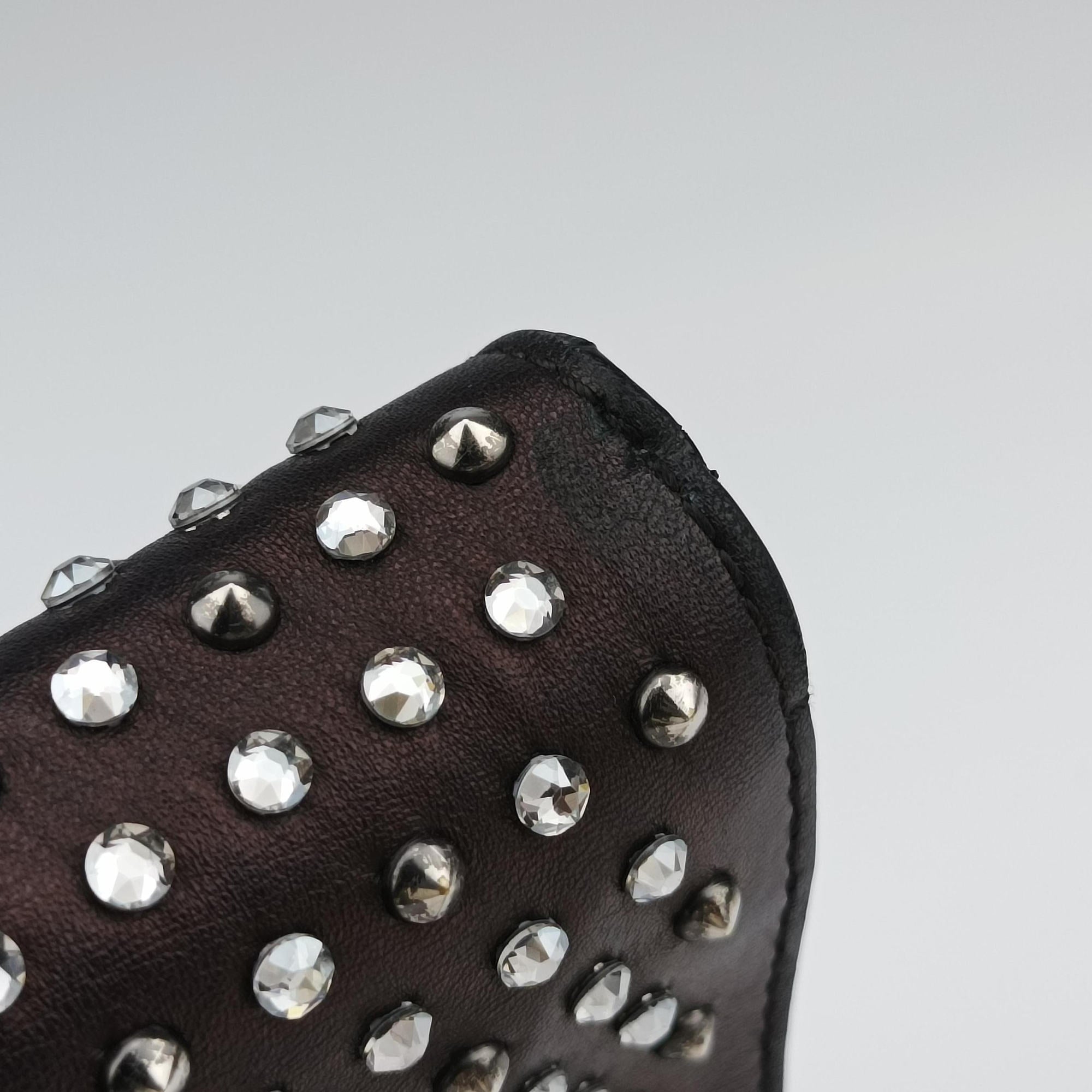 Studded medusa Black Leather CLG 891 977 719  123スタッズ メデューサ ブラック レザー CLG 891 977 719  123