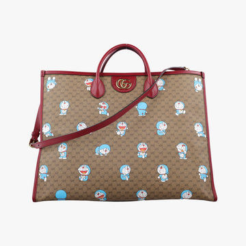 Fujiko-Pro Doraemon Micro GG Supreme Beige × Red × Multicolor PVC coated canvas 653952 F033863316フジコ プロ ドラえもん マイクロGGスプリーム ベージュ×レッド×マルチカラー PVCコーティングキャンバス 653952 F033863316
