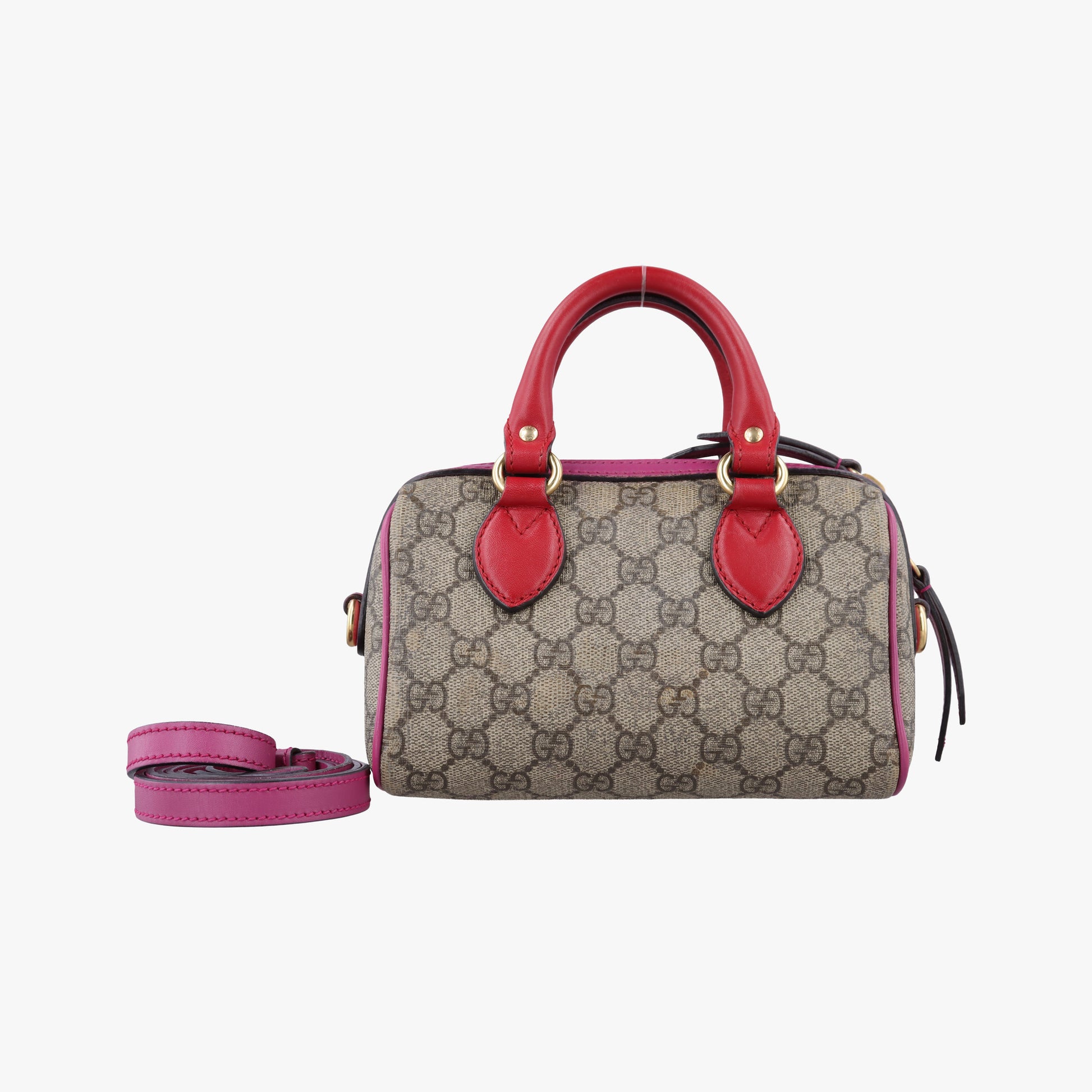 GG Supreme beige×red×pink PVC coated canvas×Leather 432123 B019790303GG スプリーム ベージュ×レッド×ピンク PVCコーティングキャンバス×レザー 432123 B019790303