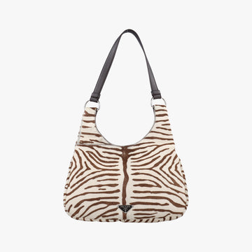AnimalierZebra Print Brown×White Moro Pony Hair 50アニマリエ ゼブラ柄 ブラウン×ホワイト ハラコ 50