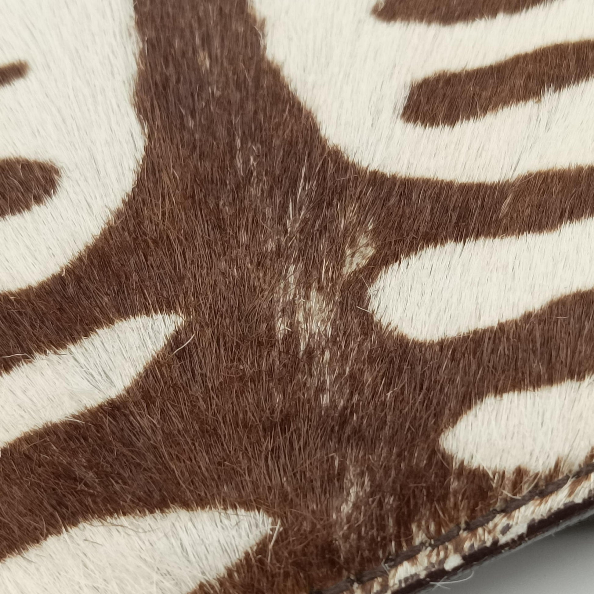 AnimalierZebra Print Brown×White Moro Pony Hair 50アニマリエ ゼブラ柄 ブラウン×ホワイト ハラコ 50