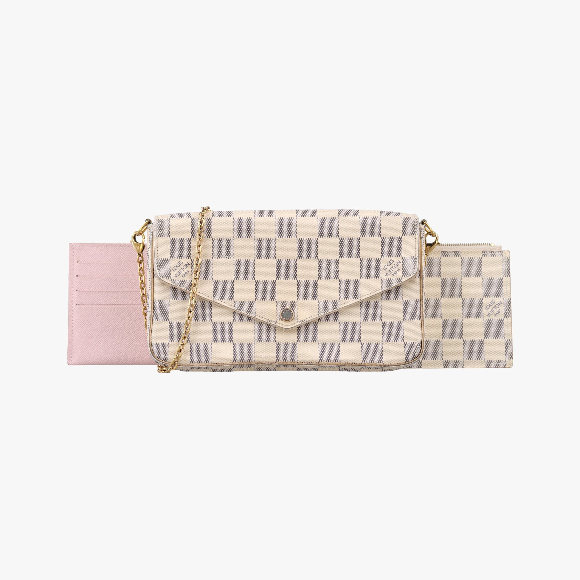Pochette Felicie Azur Damier Canvas N63106 MI4197ポシェットフェリシー アズール ダミエキャンバス N63106 MI4197