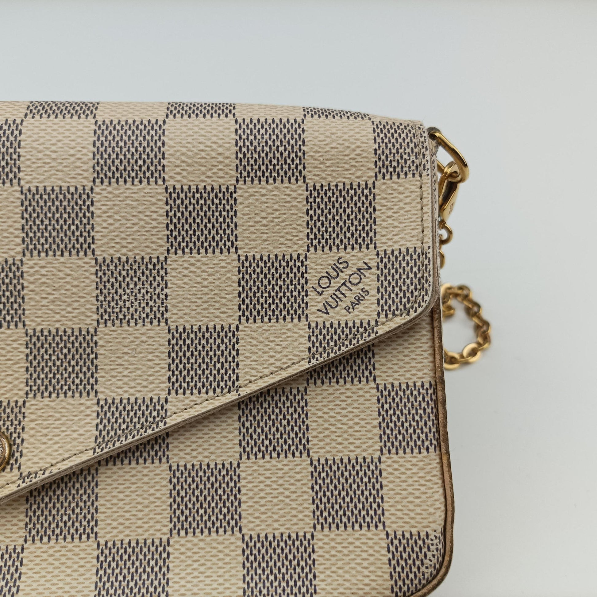 Pochette Felicie Azur Damier Canvas N63106 MI4197ポシェットフェリシー アズール ダミエキャンバス N63106 MI4197