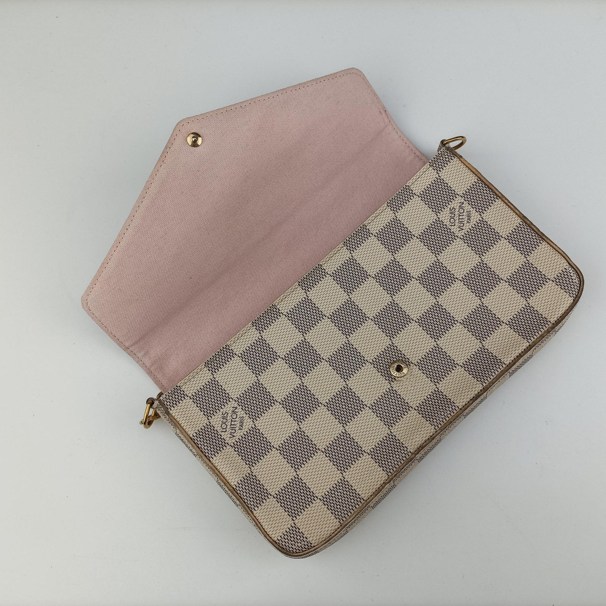 Pochette Felicie Azur Damier Canvas N63106 MI4197ポシェットフェリシー アズール ダミエキャンバス N63106 MI4197