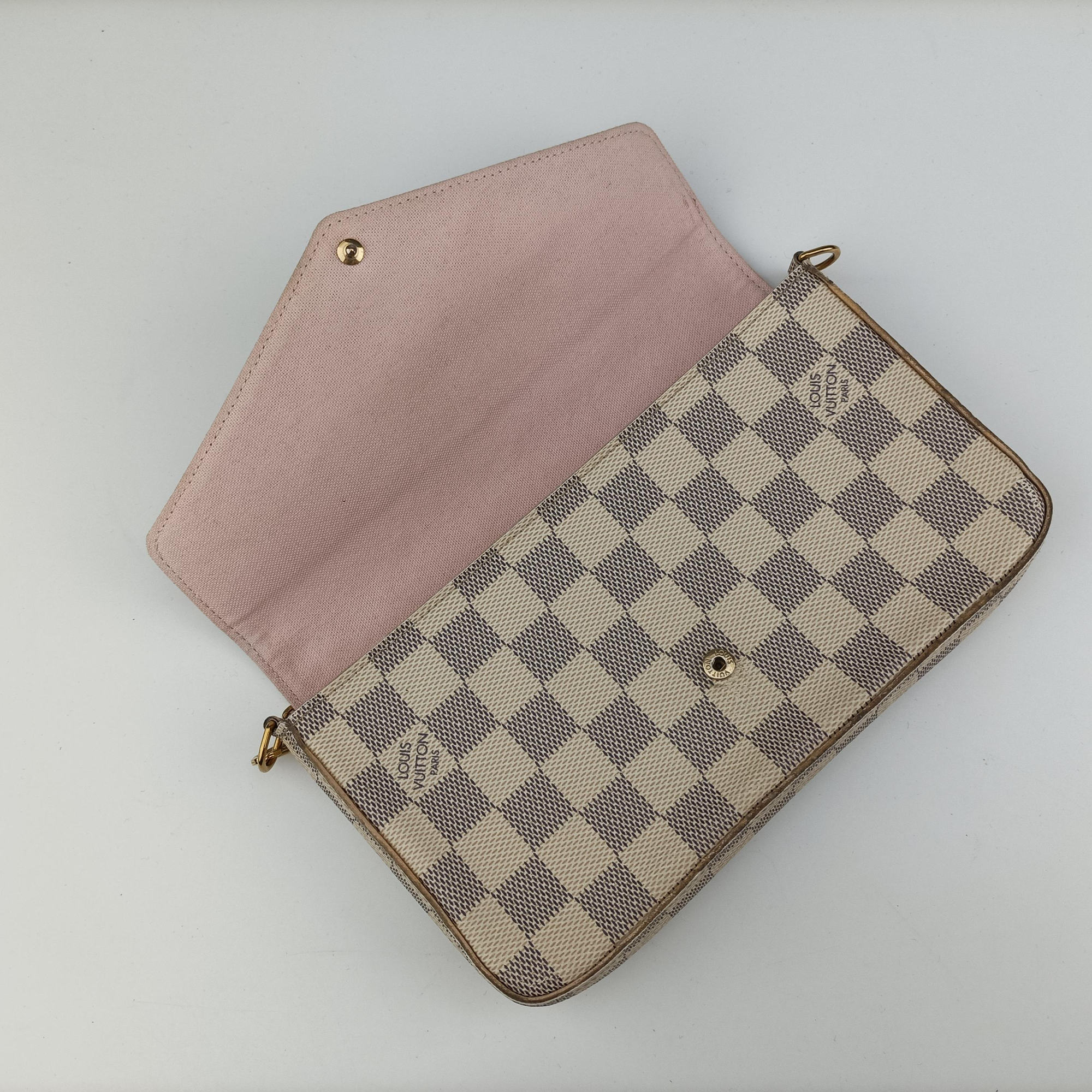 Pochette Felicie Azur Damier Canvas N63106 MI4197ポシェットフェリシー アズール ダミエキャンバス N63106 MI4197