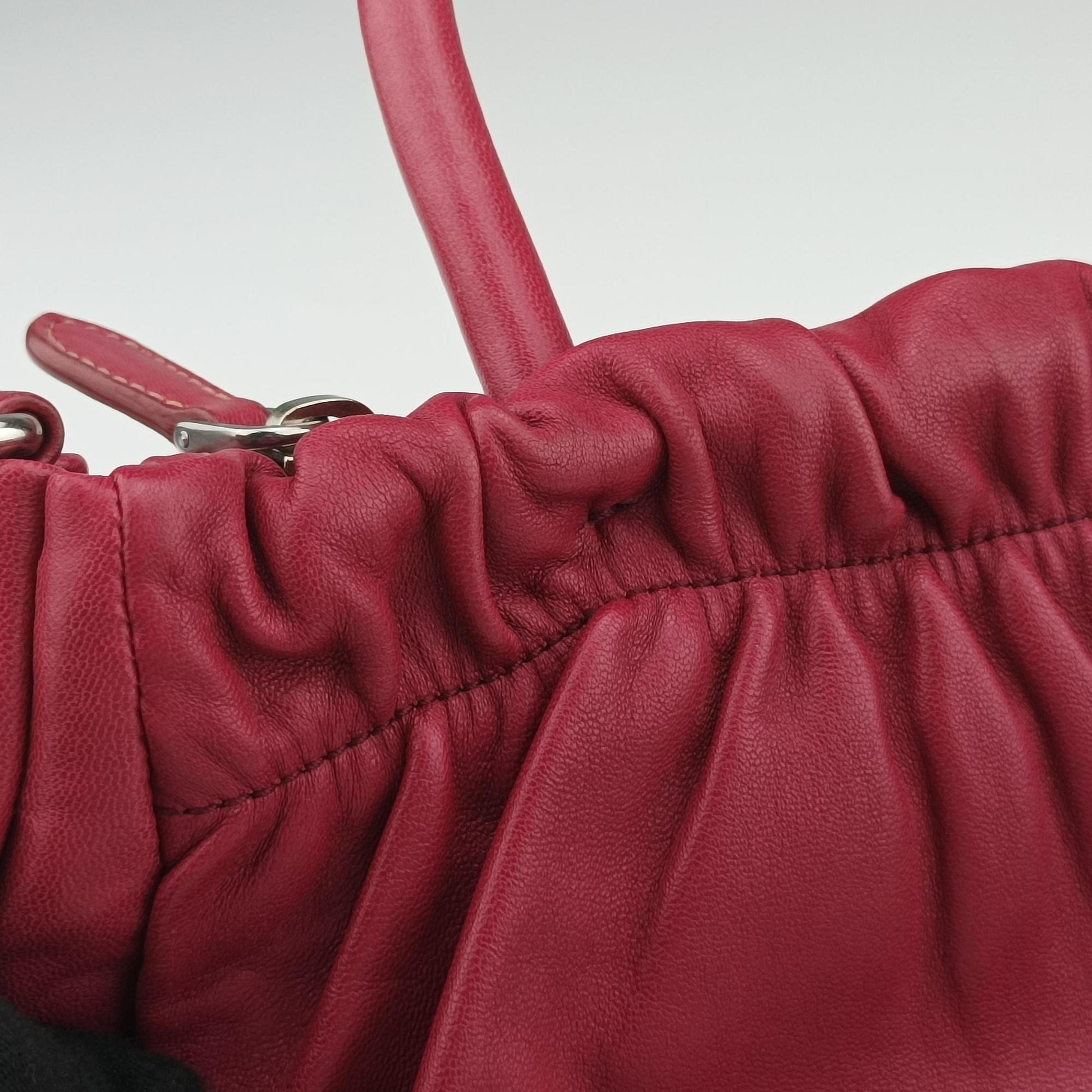 ribbon gather Red Leather BN1631 31/8リボンギャザー レッド レザー BN1631 31/8