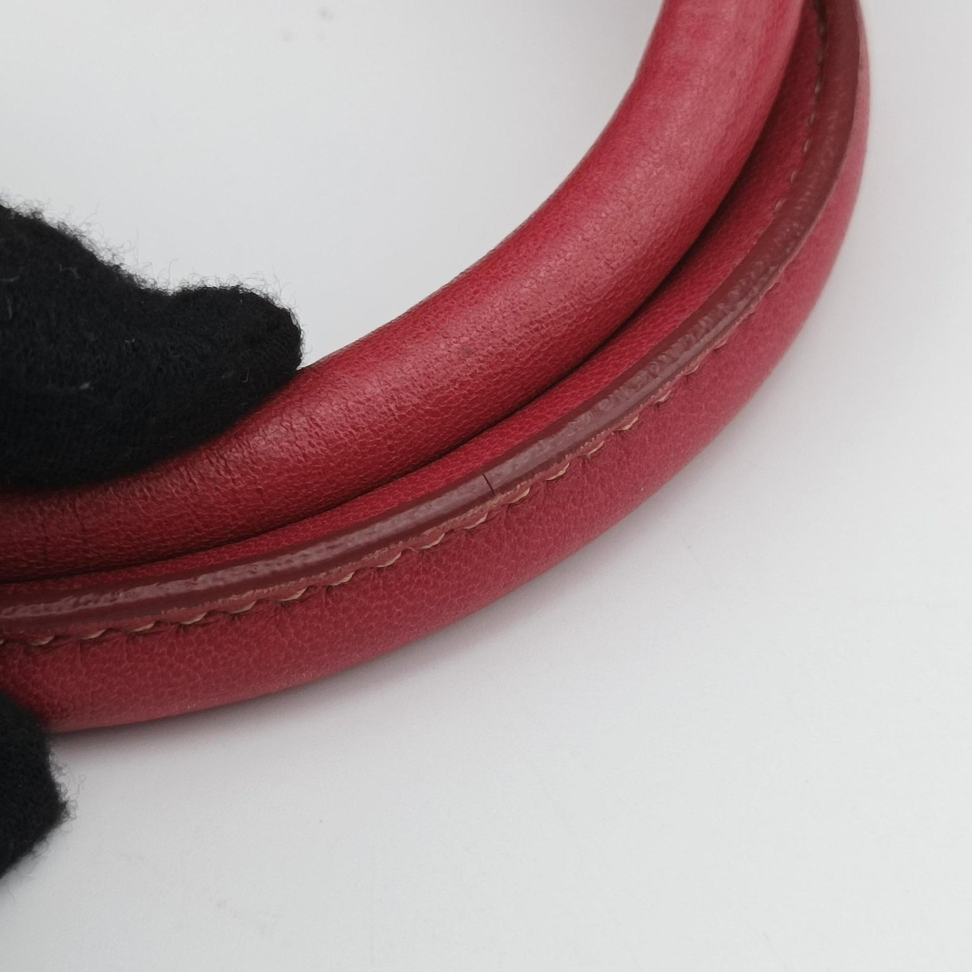 ribbon gather Red Leather BN1631 31/8リボンギャザー レッド レザー BN1631 31/8