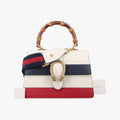 Dionysus bamboo White×navy×red Leather 448075 I020376623ディオニュソス バンブー ホワイト×ネイビー×レッド レザー 448075 I020376623