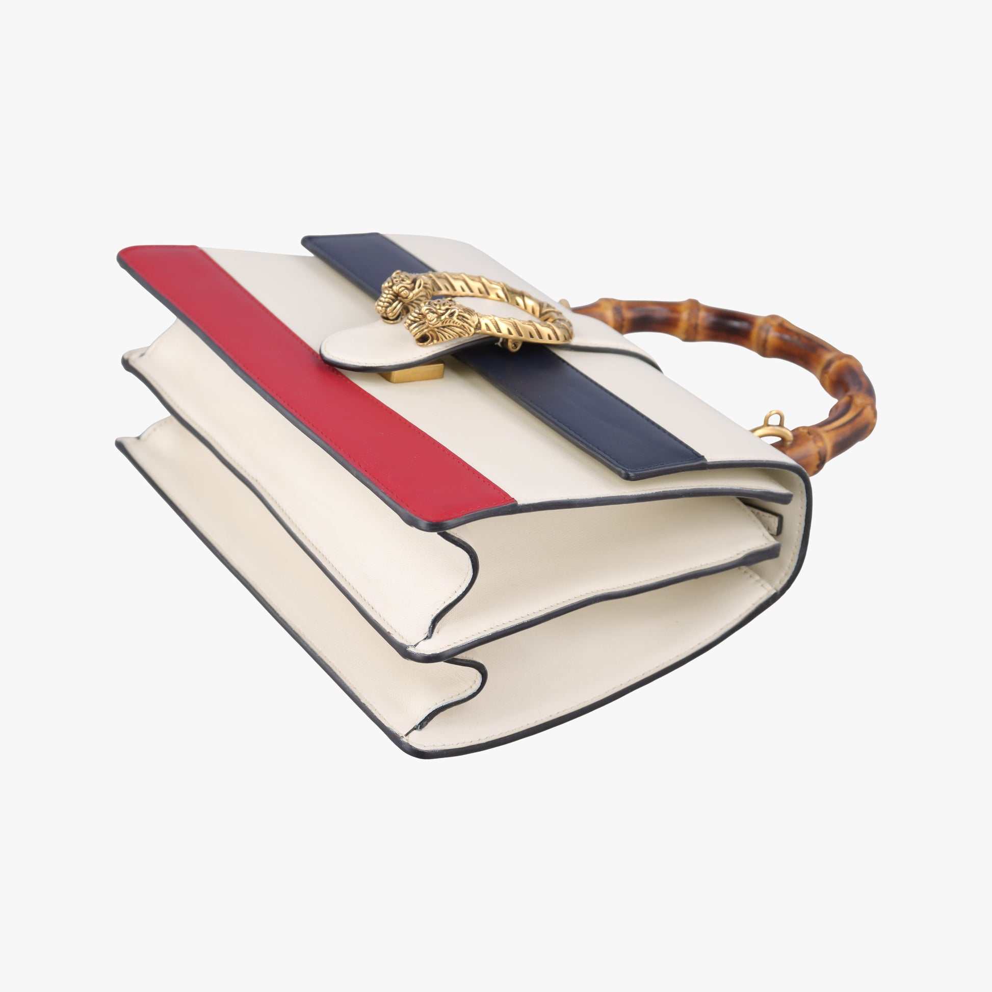 Dionysus bamboo White×navy×red Leather 448075 I020376623ディオニュソス バンブー ホワイト×ネイビー×レッド レザー 448075 I020376623