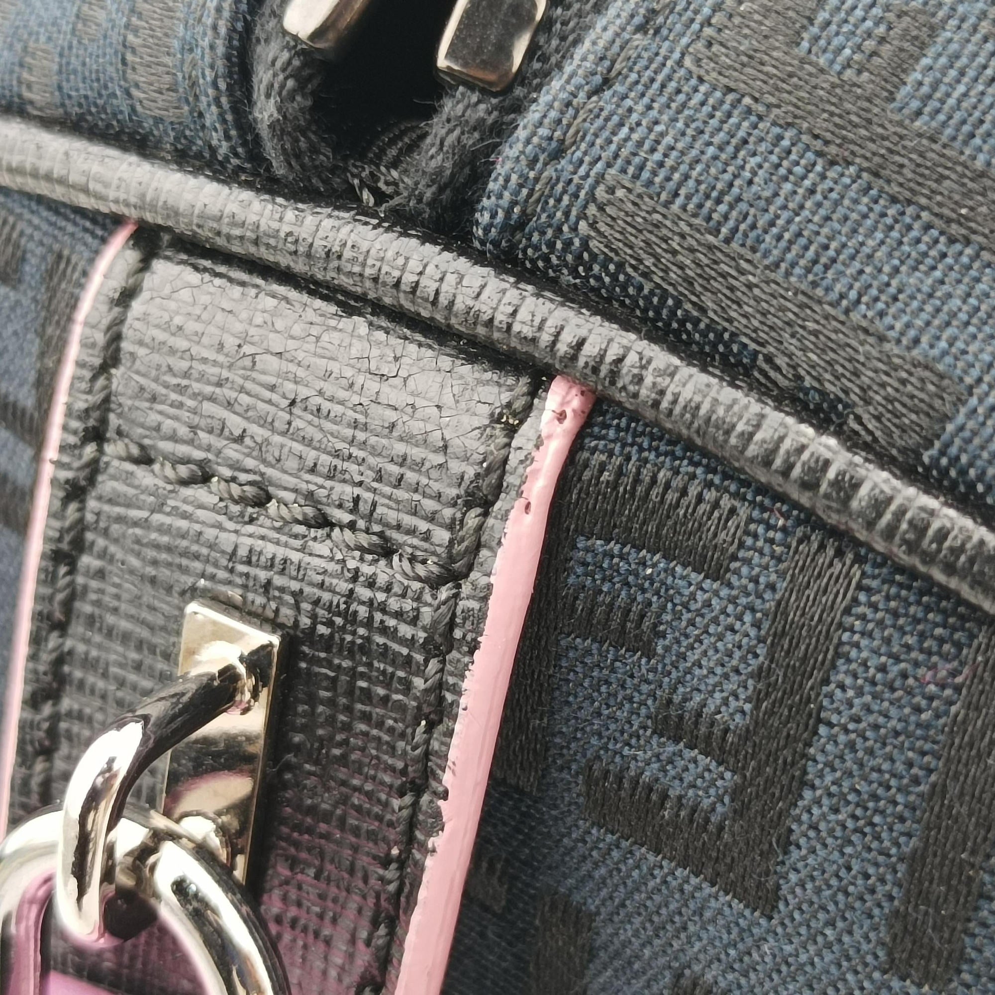 Forever Bauletto Zucchino Black×pink canvas×leather 8BL068 8BL068/HJE 128/2305フォーエバー バウレット  ズッキーノ ブラック×ピンク キャンバス×レザー 8BL068 8BL068/HJE 128/2305
