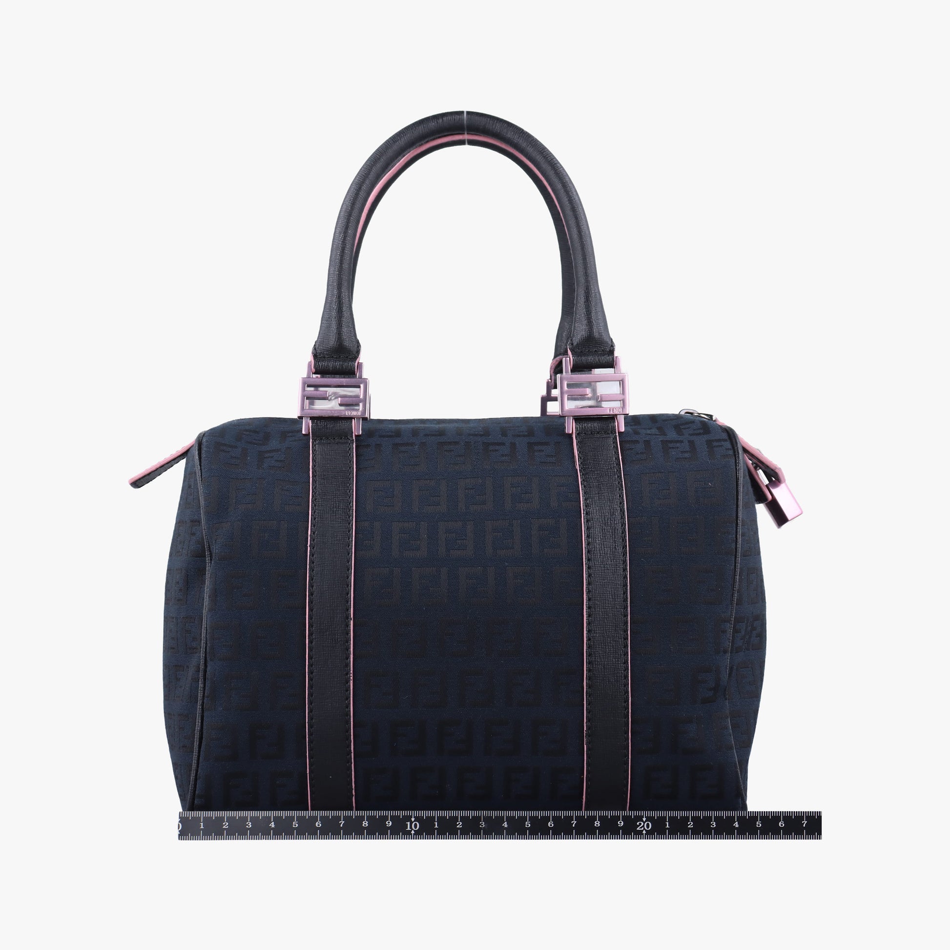 Forever Bauletto Zucchino Black×pink canvas×leather 8BL068 8BL068/HJE 128/2305フォーエバー バウレット  ズッキーノ ブラック×ピンク キャンバス×レザー 8BL068 8BL068/HJE 128/2305