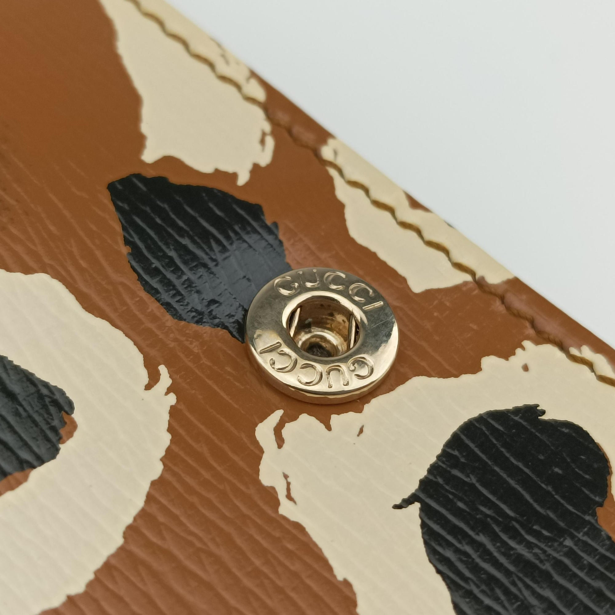 GG Betty Leopard Print beige×Multicolour Leather 354697 GGベティ レオパードプリント ベージュ×マルチカラー レザー 354697 