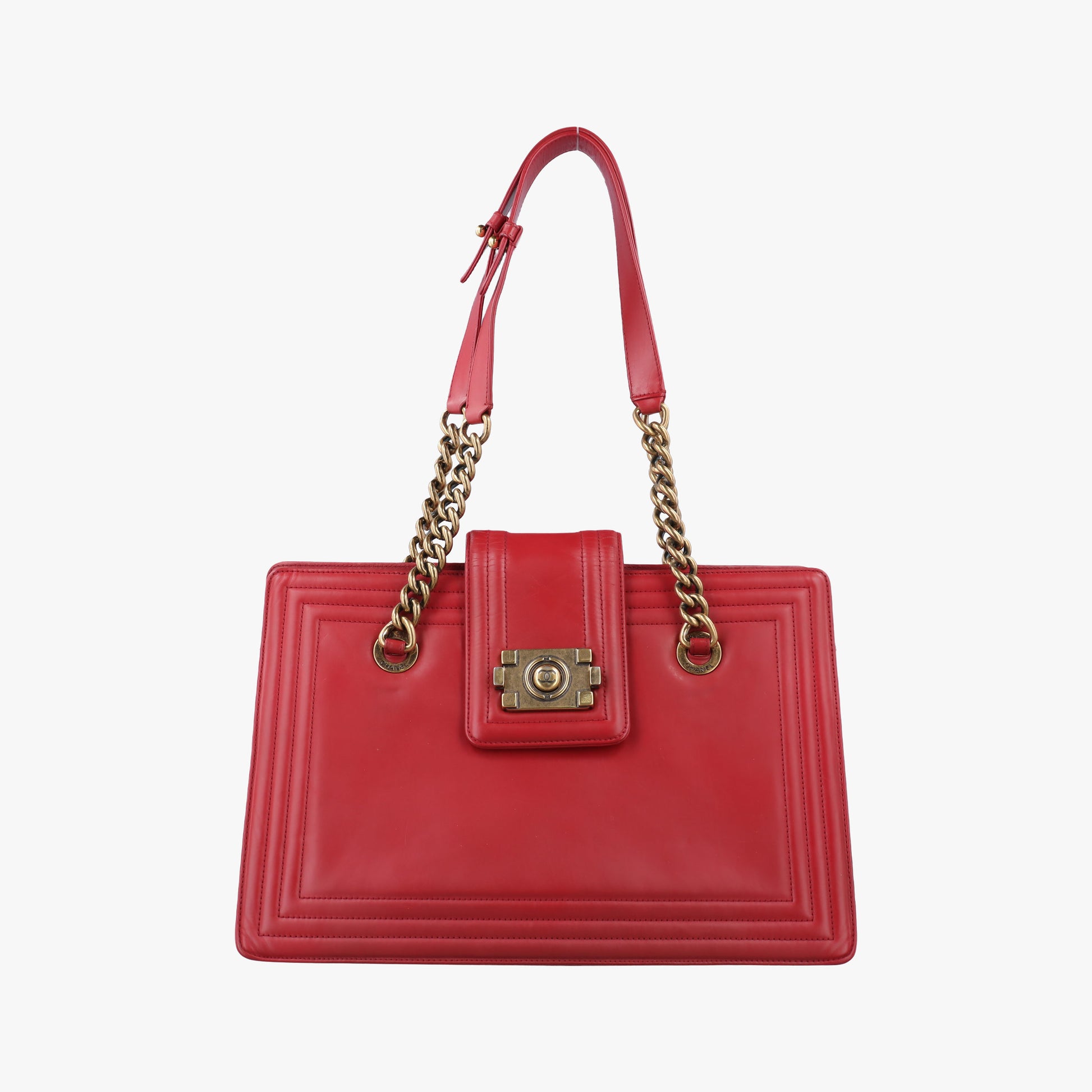 Jetsetter Boy Shopping Tote Red Leather A66708 15635588ジェットセッター ボーイ ショッピング トート レッド レザー A66708 15635588