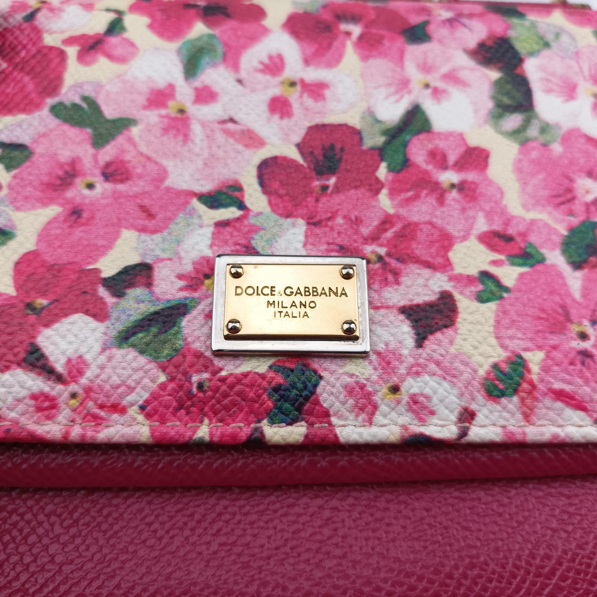 Sicily floral pink×Multicolour leather シシリー フローラル ピンク×マルチカラー レザー 