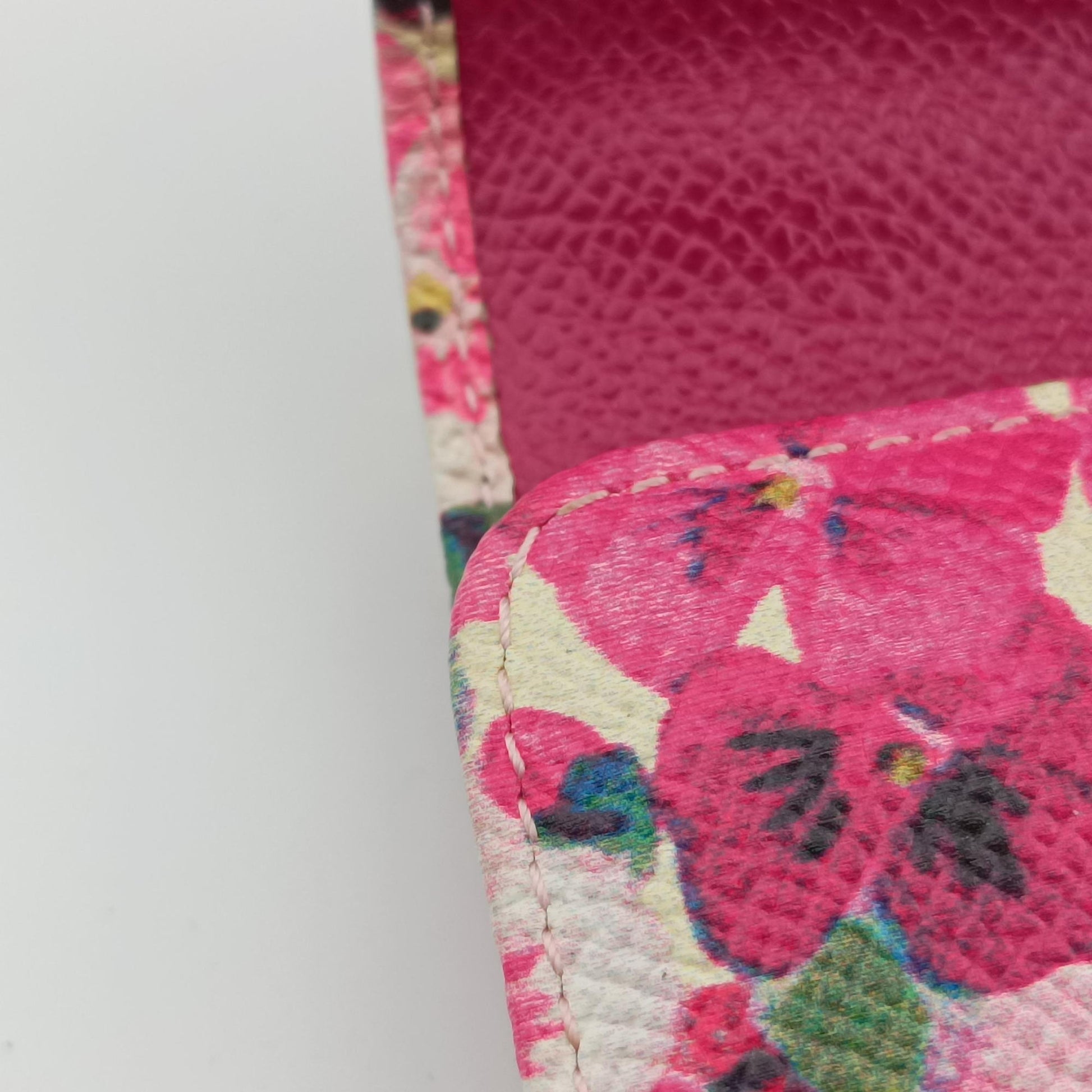 Sicily floral pink×Multicolour leather シシリー フローラル ピンク×マルチカラー レザー 