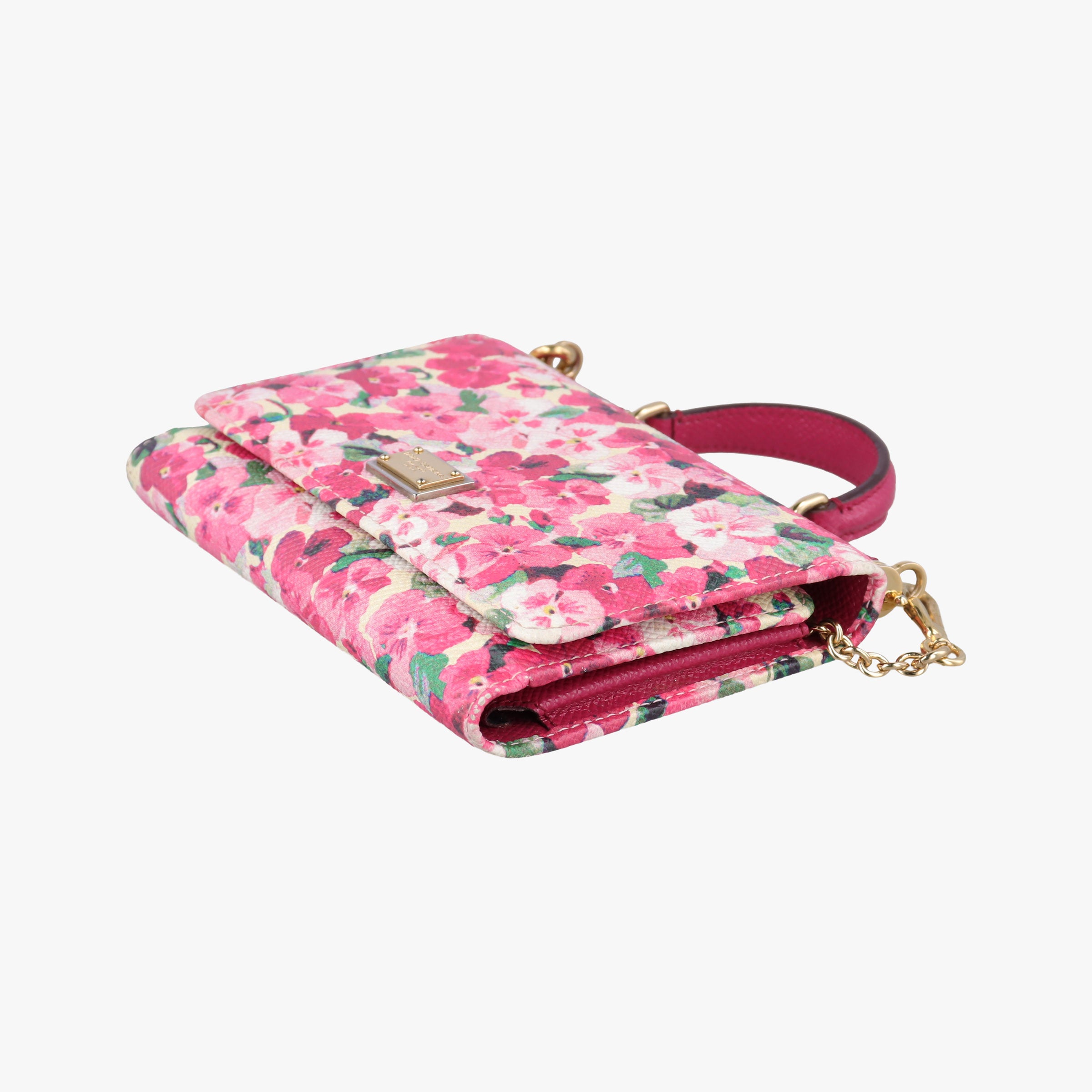 Sicily floral pink×Multicolour leather シシリー フローラル ピンク×マルチカラー レザー 