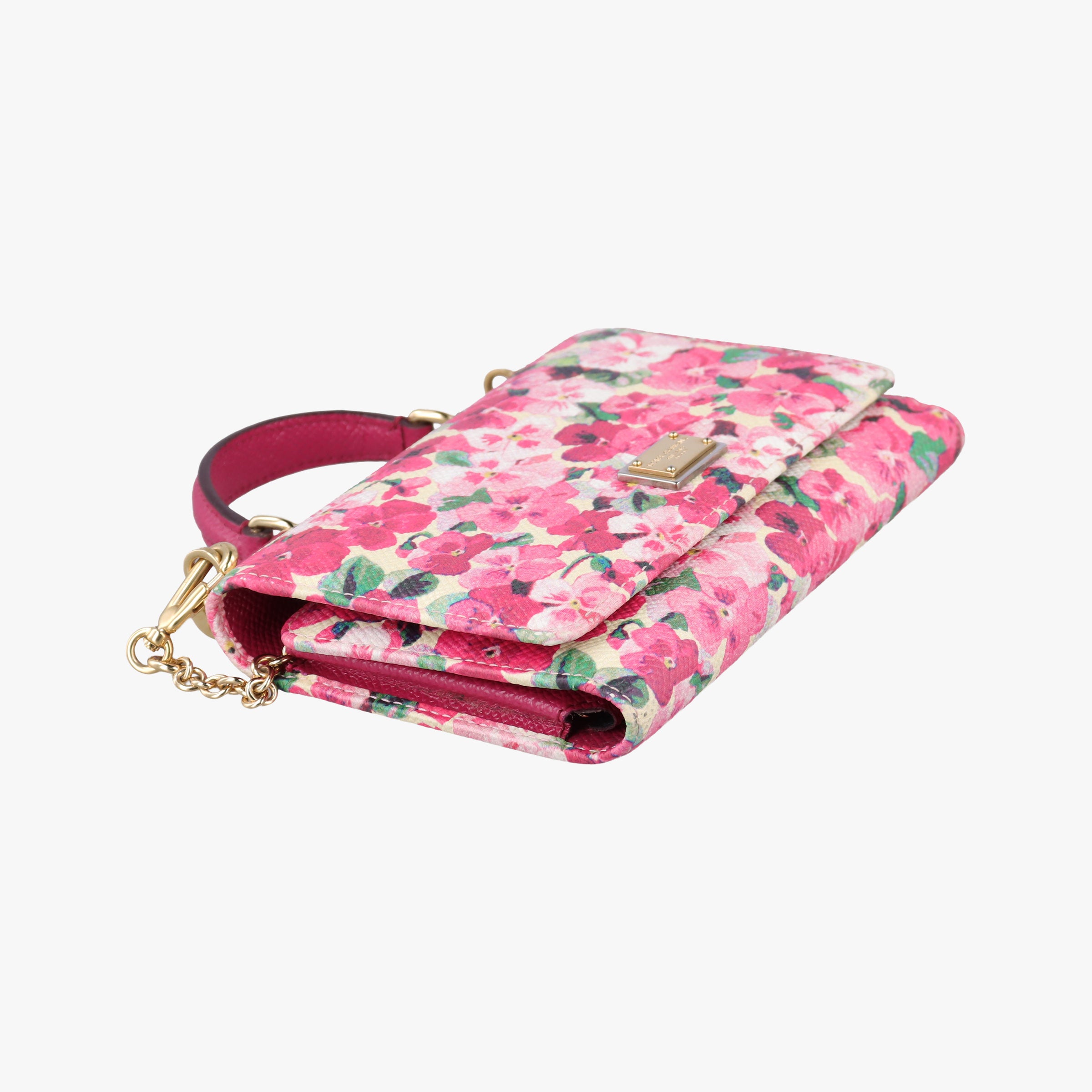 Sicily floral pink×Multicolour leather シシリー フローラル ピンク×マルチカラー レザー 