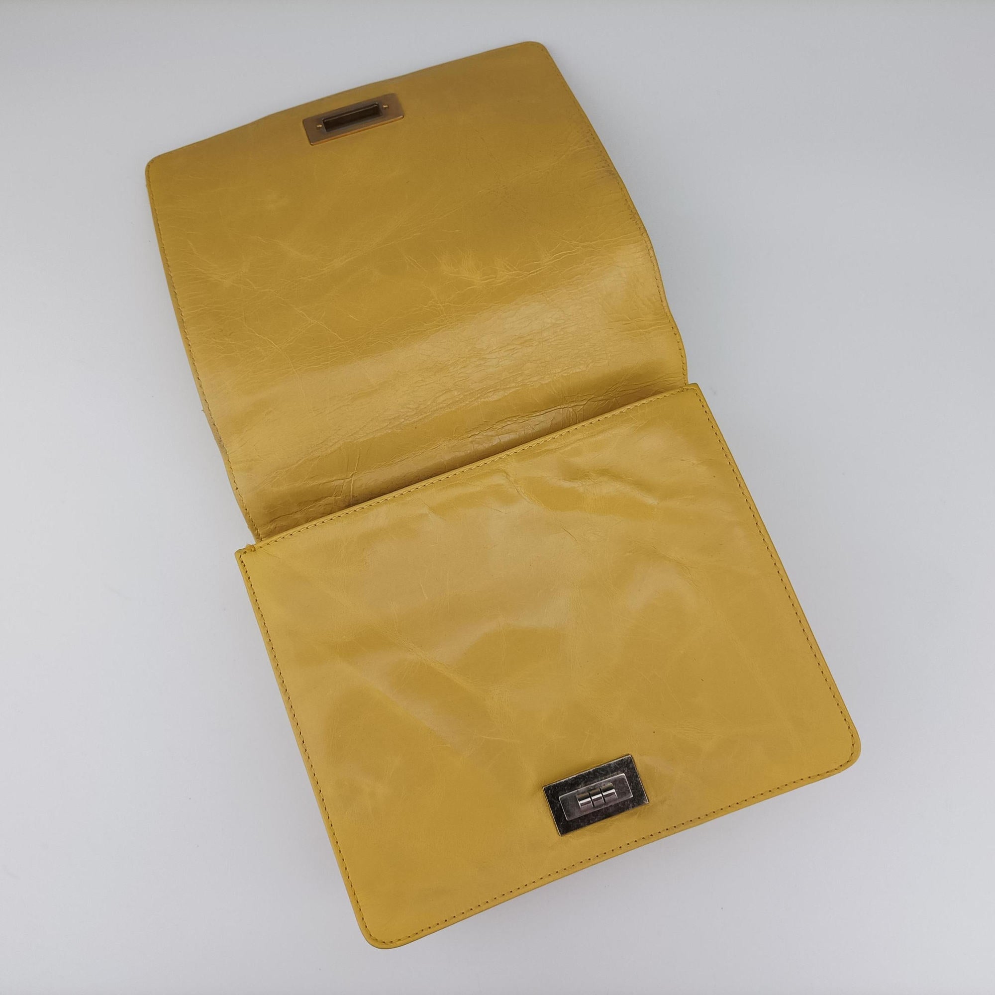 2.55 Rita Matelasse Yellow Leather A66816 157574522.55 リタ マトラッセ イエロー レザー A66816 15757452
