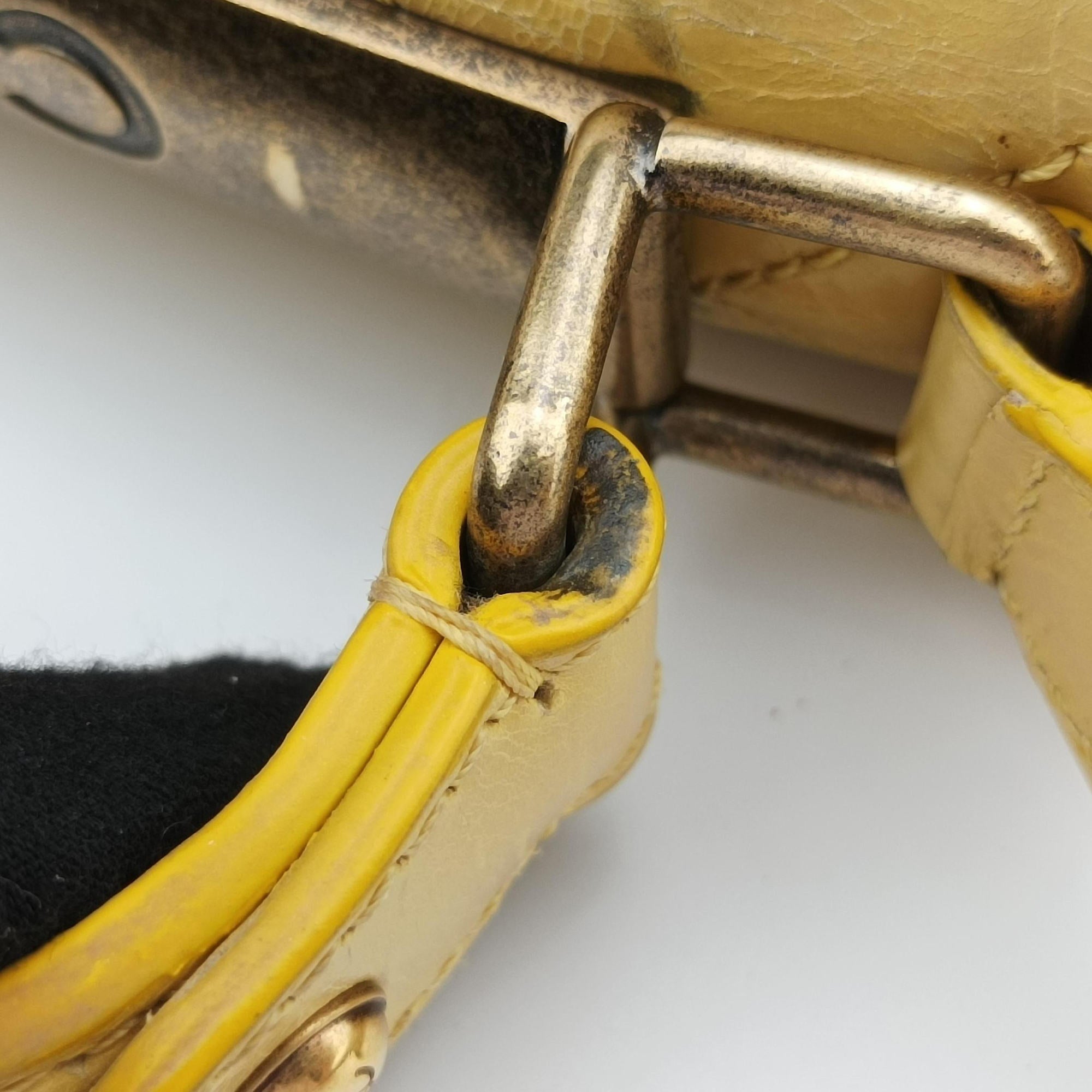 2.55 Rita Matelasse Yellow Leather A66816 157574522.55 リタ マトラッセ イエロー レザー A66816 15757452