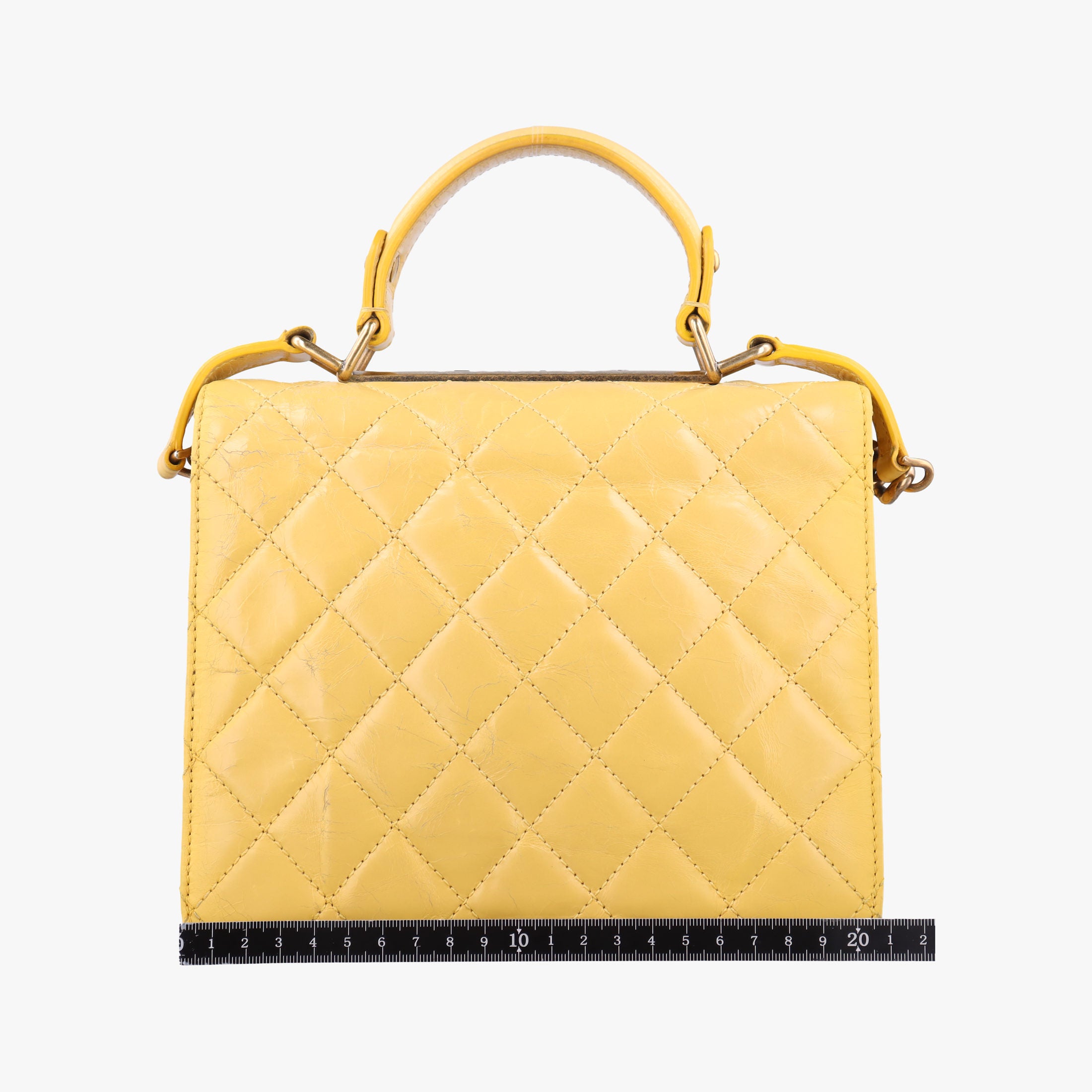 2.55 Rita Matelasse Yellow Leather A66816 157574522.55 リタ マトラッセ イエロー レザー A66816 15757452