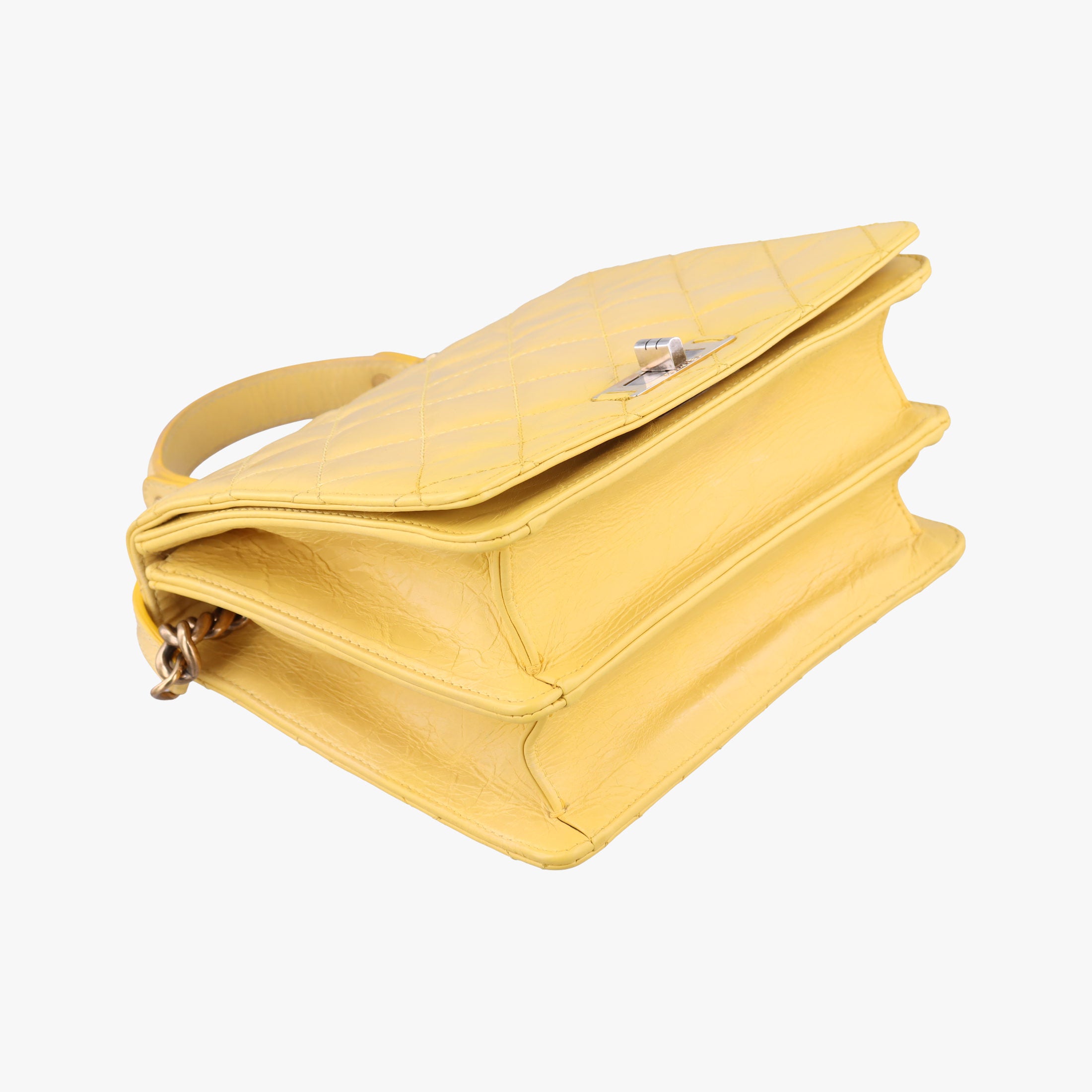 2.55 Rita Matelasse Yellow Leather A66816 157574522.55 リタ マトラッセ イエロー レザー A66816 15757452