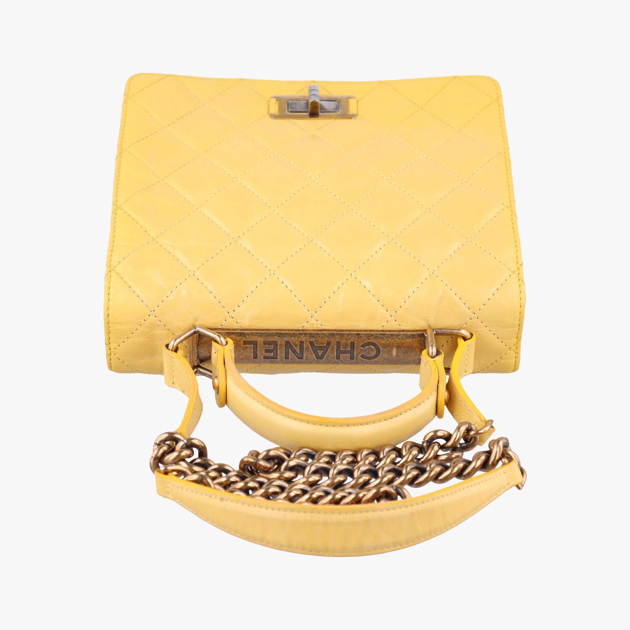 2.55 Rita Matelasse Yellow Leather A66816 157574522.55 リタ マトラッセ イエロー レザー A66816 15757452
