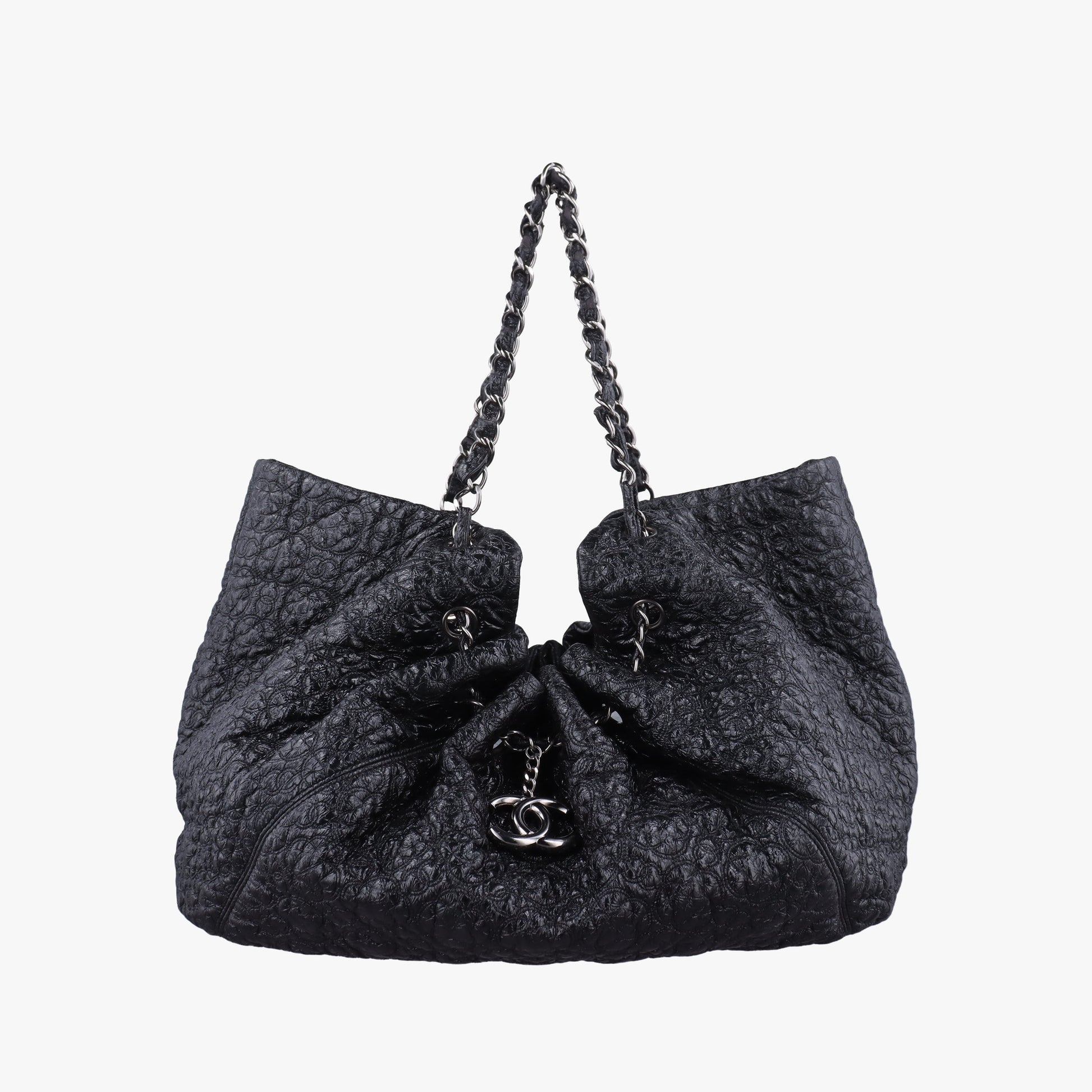 Coco Cabas GM Coco Mark Black Leather A46971 12899571ココカバスGM ココマーク ブラック レザー A46971 12899571