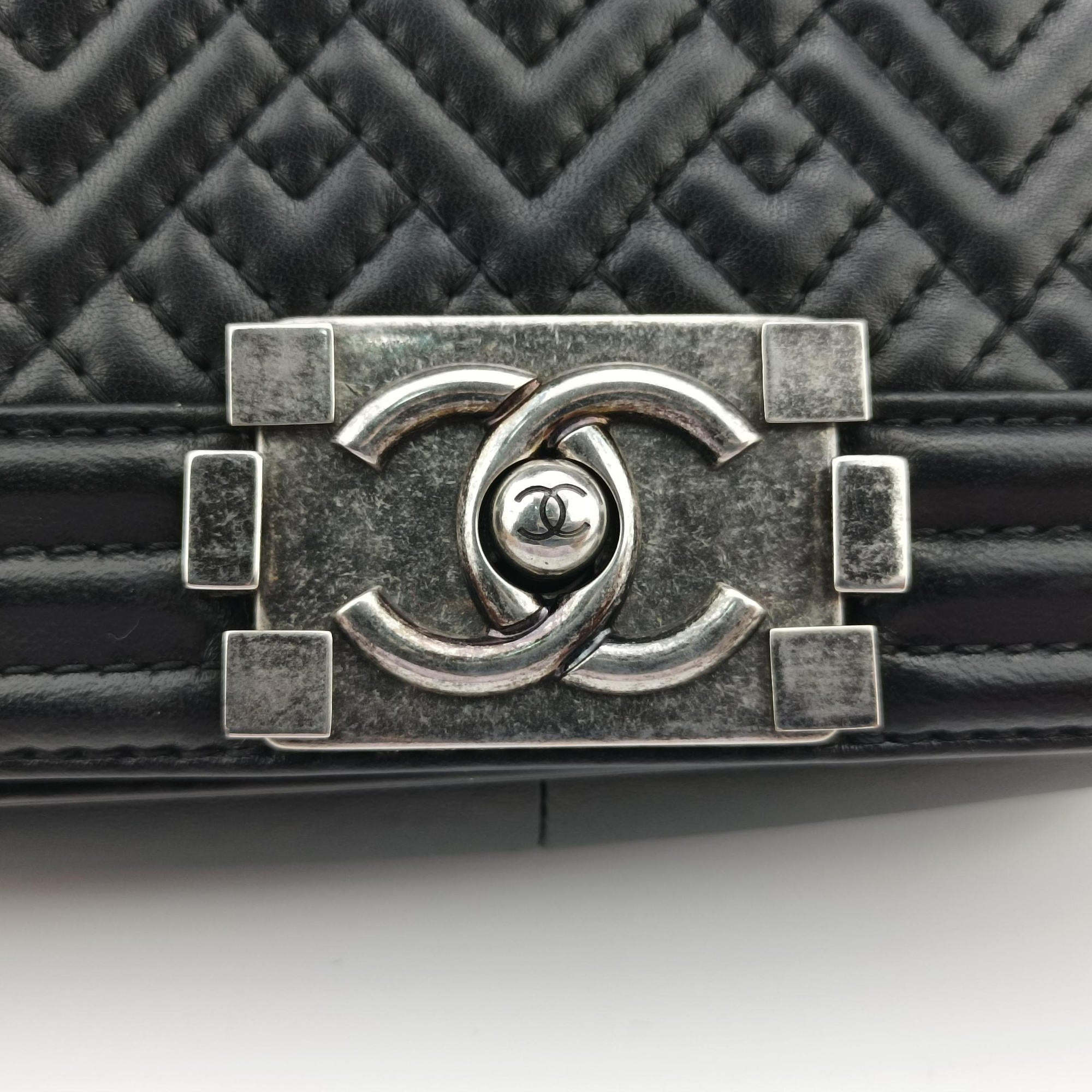 BOY CHANEL Black lambskin A67086 21635186ボーイシャネル ブラック ラムスキン A67086 21635186