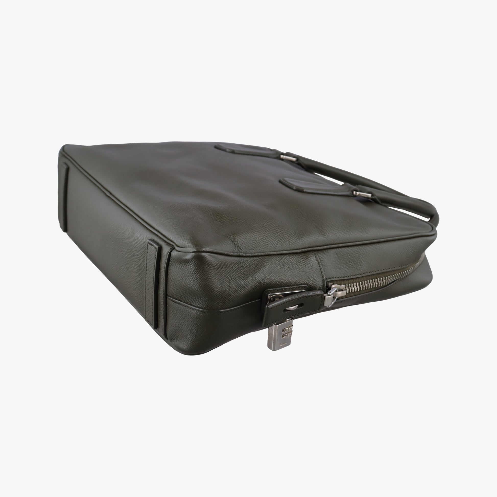 business bag briefcase Green SAFFIANO Leather 2VE363 31/Lビジネスバッグ ブリーフケース グリーン サフィアーノレザー 2VE363 31/L