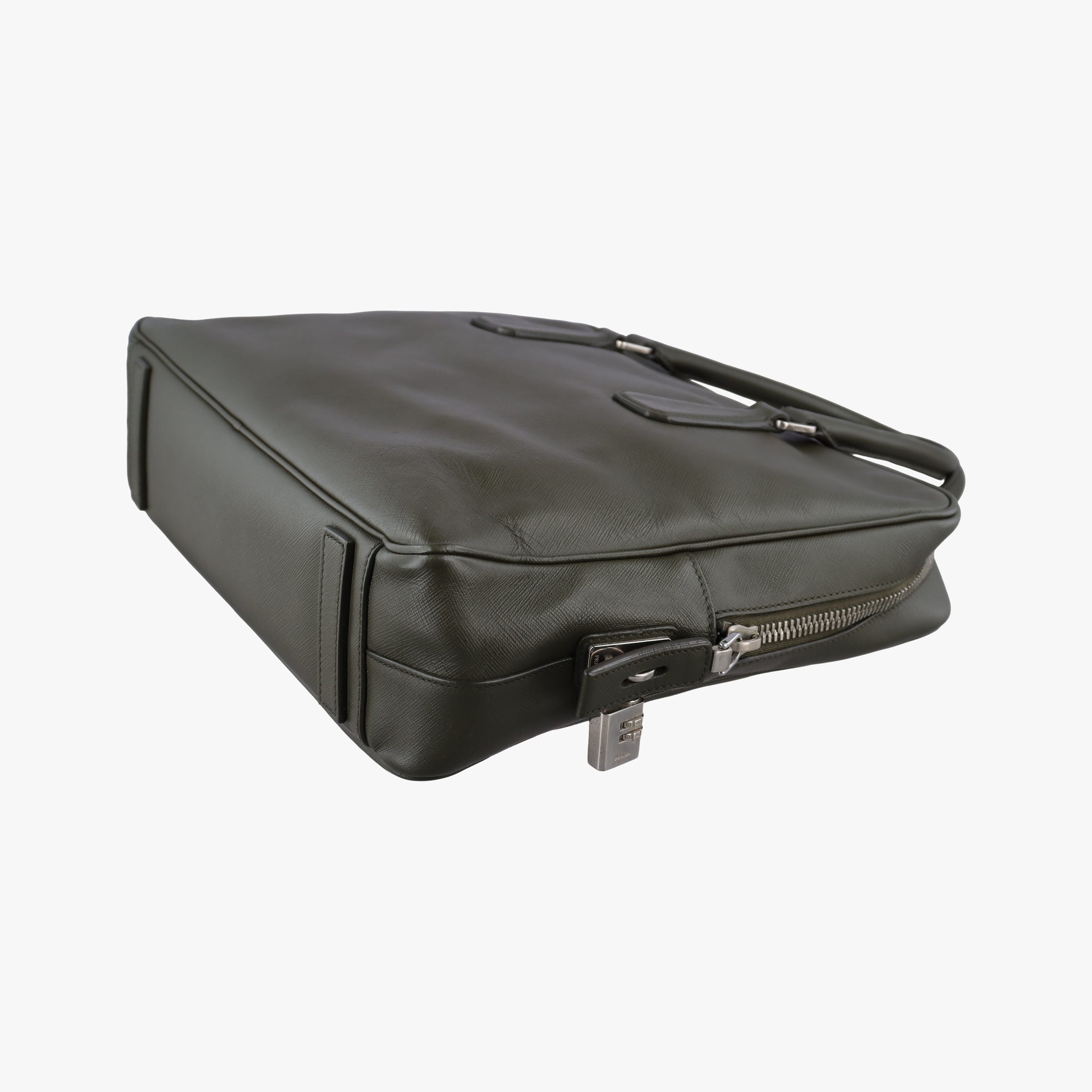 business bag briefcase Green SAFFIANO Leather 2VE363 31/Lビジネスバッグ ブリーフケース グリーン サフィアーノレザー 2VE363 31/L