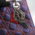 Lady Dior Purple×Orange×Brown Lambskin 15-BO-1121レディディオール パープル×オレンジ×ブラウン ラムスキン 15-BO-1121