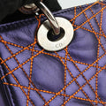 Lady Dior Purple×Orange×Brown Lambskin 15-BO-1121レディディオール パープル×オレンジ×ブラウン ラムスキン 15-BO-1121