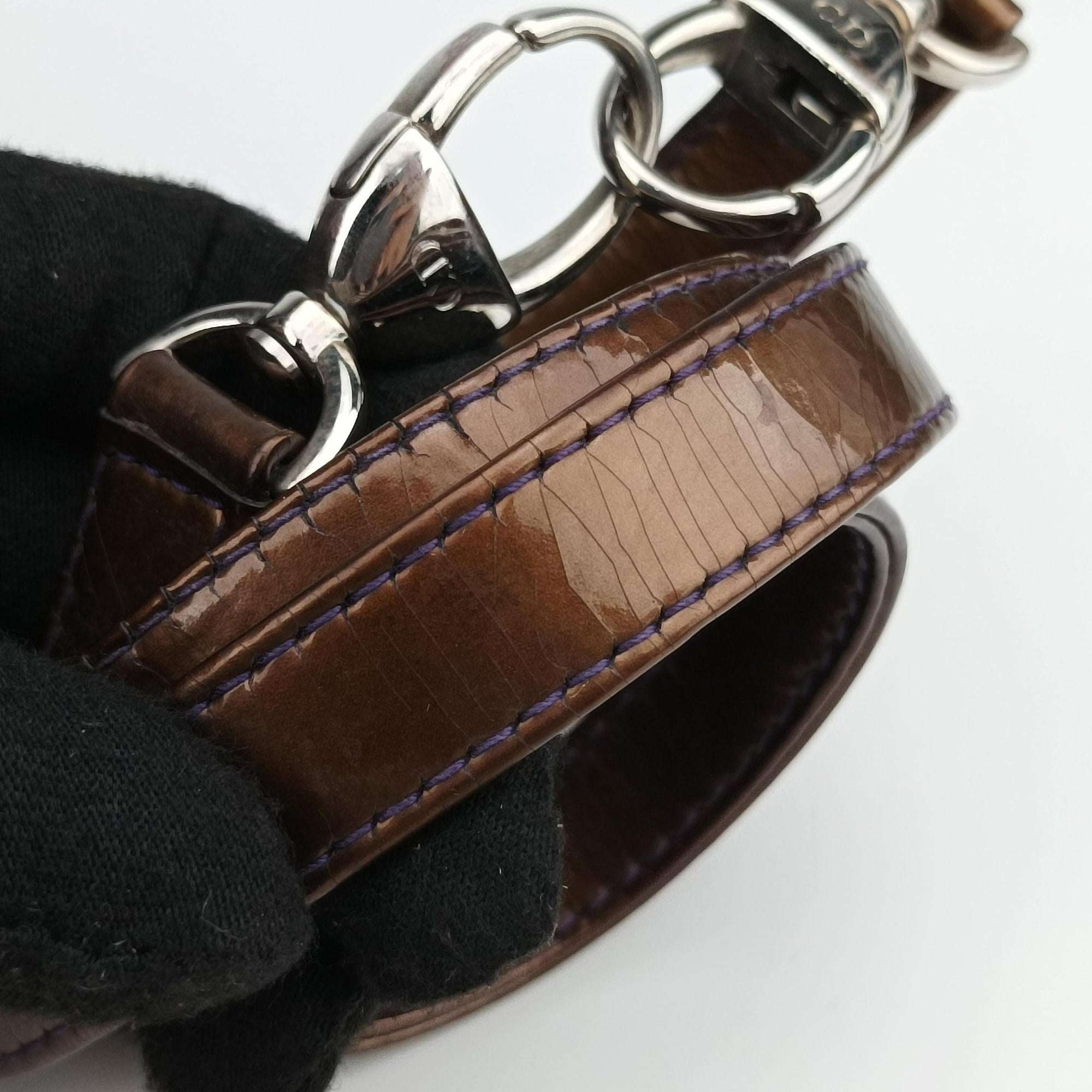 Lady Dior Purple×Orange×Brown Lambskin 15-BO-1121レディディオール パープル×オレンジ×ブラウン ラムスキン 15-BO-1121