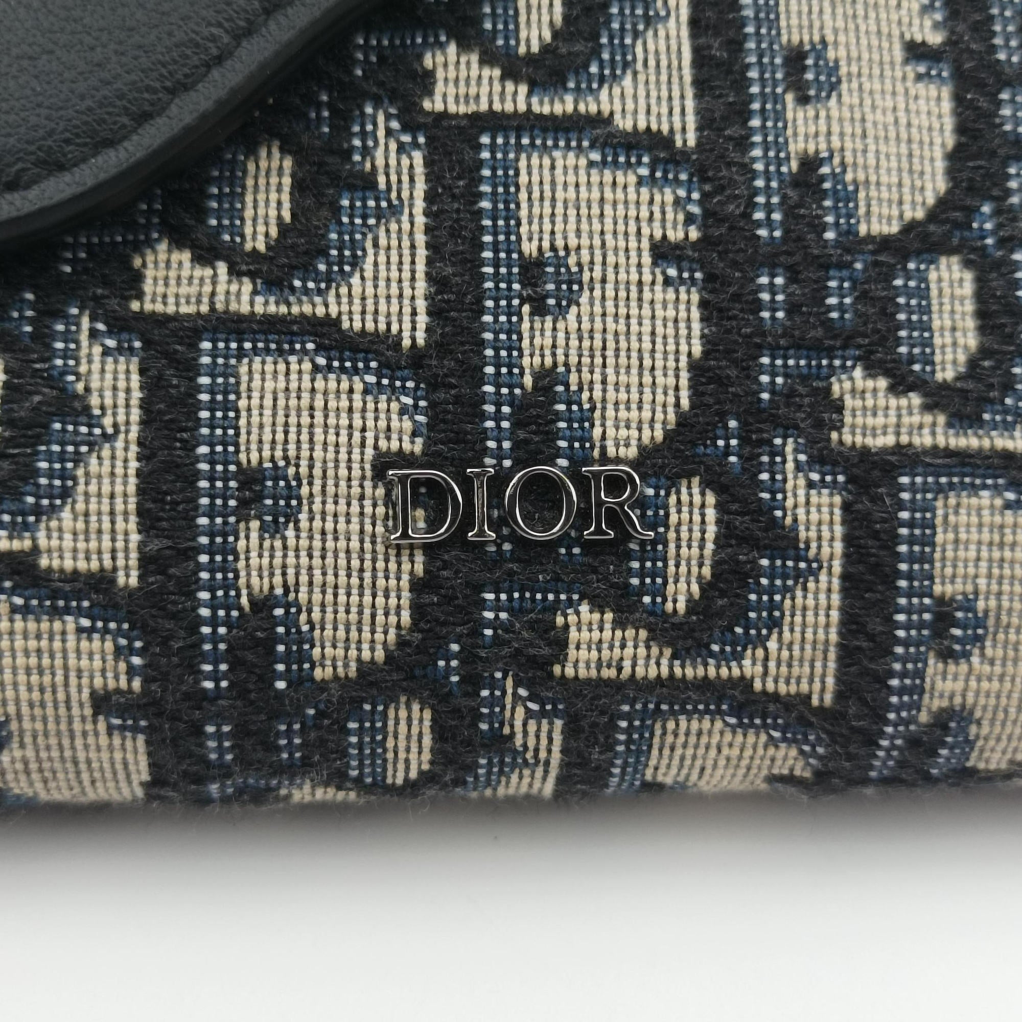 Oblique Saddle Navy×Black Jacquard×Leather 24-BO-0260 24-BO-0270オブリーク サドル ネイビー×ブラック ジャガード×レザー 24-BO-0260 24-BO-0270
