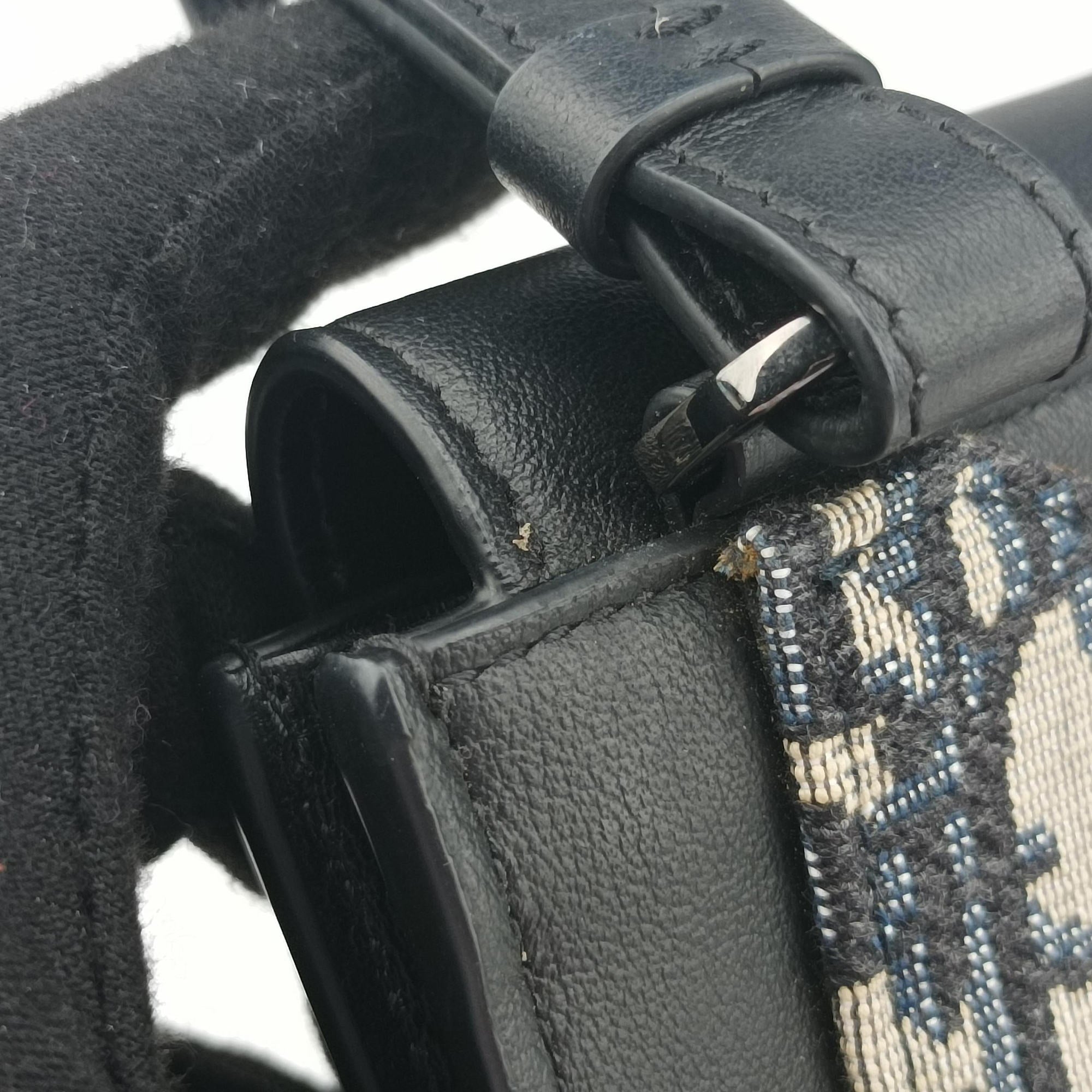 Oblique Saddle Navy×Black Jacquard×Leather 24-BO-0260 24-BO-0270オブリーク サドル ネイビー×ブラック ジャガード×レザー 24-BO-0260 24-BO-0270