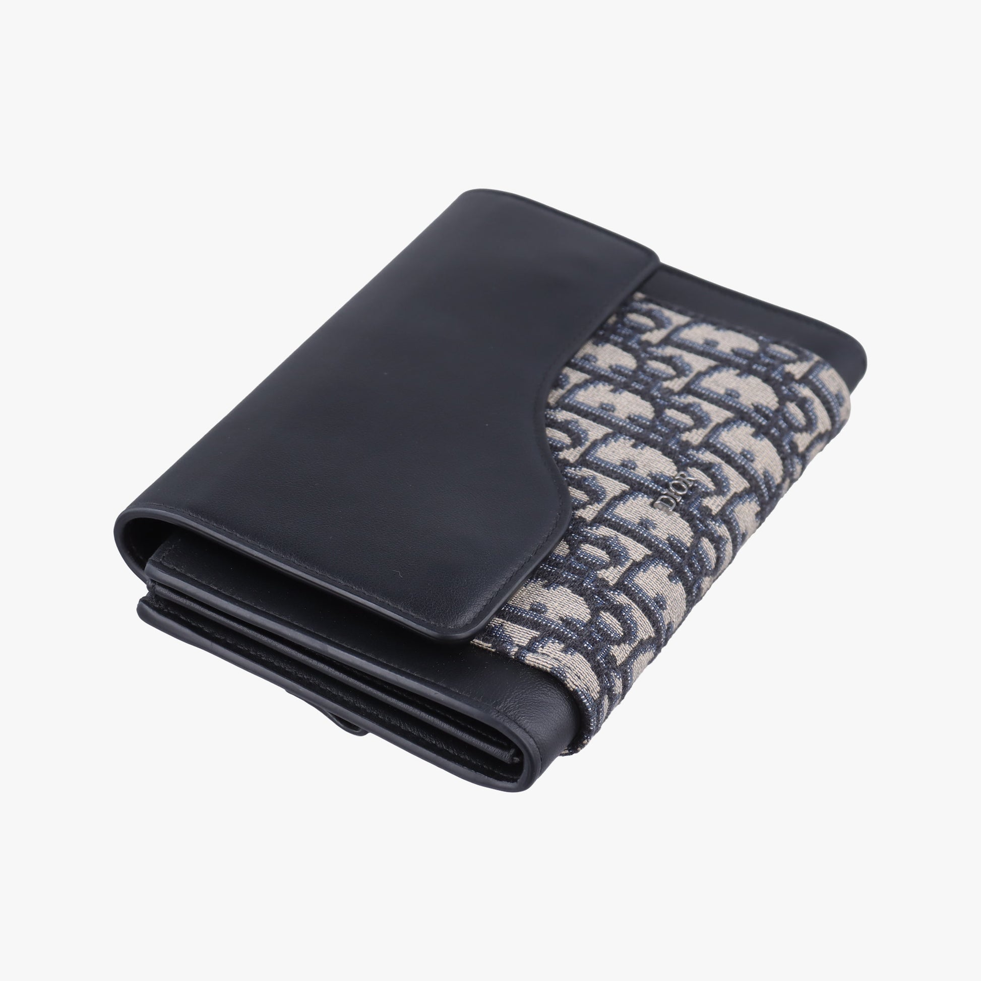 Oblique Saddle Navy×Black Jacquard×Leather 24-BO-0260 24-BO-0270オブリーク サドル ネイビー×ブラック ジャガード×レザー 24-BO-0260 24-BO-0270