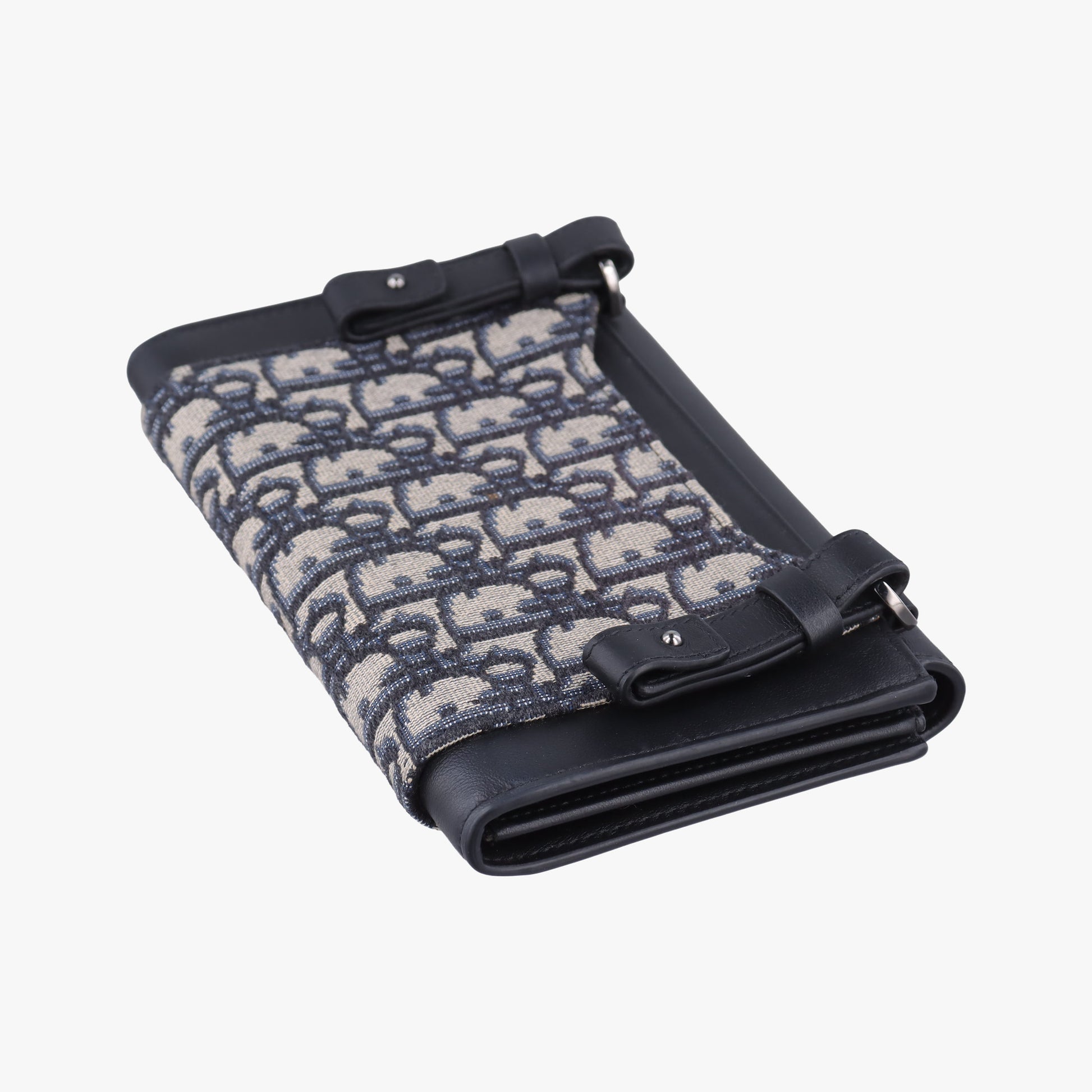 Oblique Saddle Navy×Black Jacquard×Leather 24-BO-0260 24-BO-0270オブリーク サドル ネイビー×ブラック ジャガード×レザー 24-BO-0260 24-BO-0270