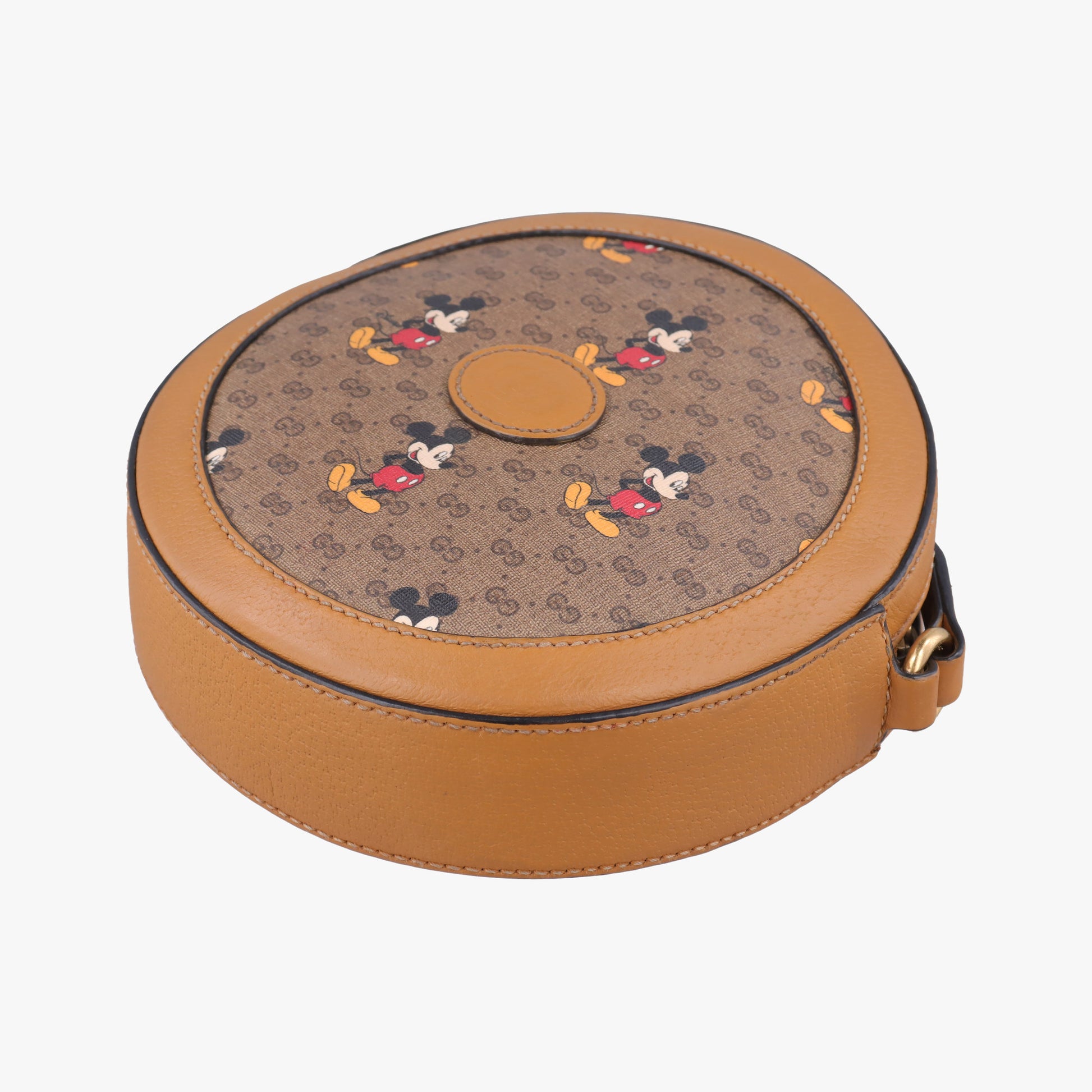 DISNEY Collaboration Mickey Mouse Brown×Multicolour PVC coated canvas×Leather 603938 Lot number unknownディズニーコラボ ミッキーマウス ブラウン×マルチカラー PVCコーティングキャンバス×レザー 603938 製番不明