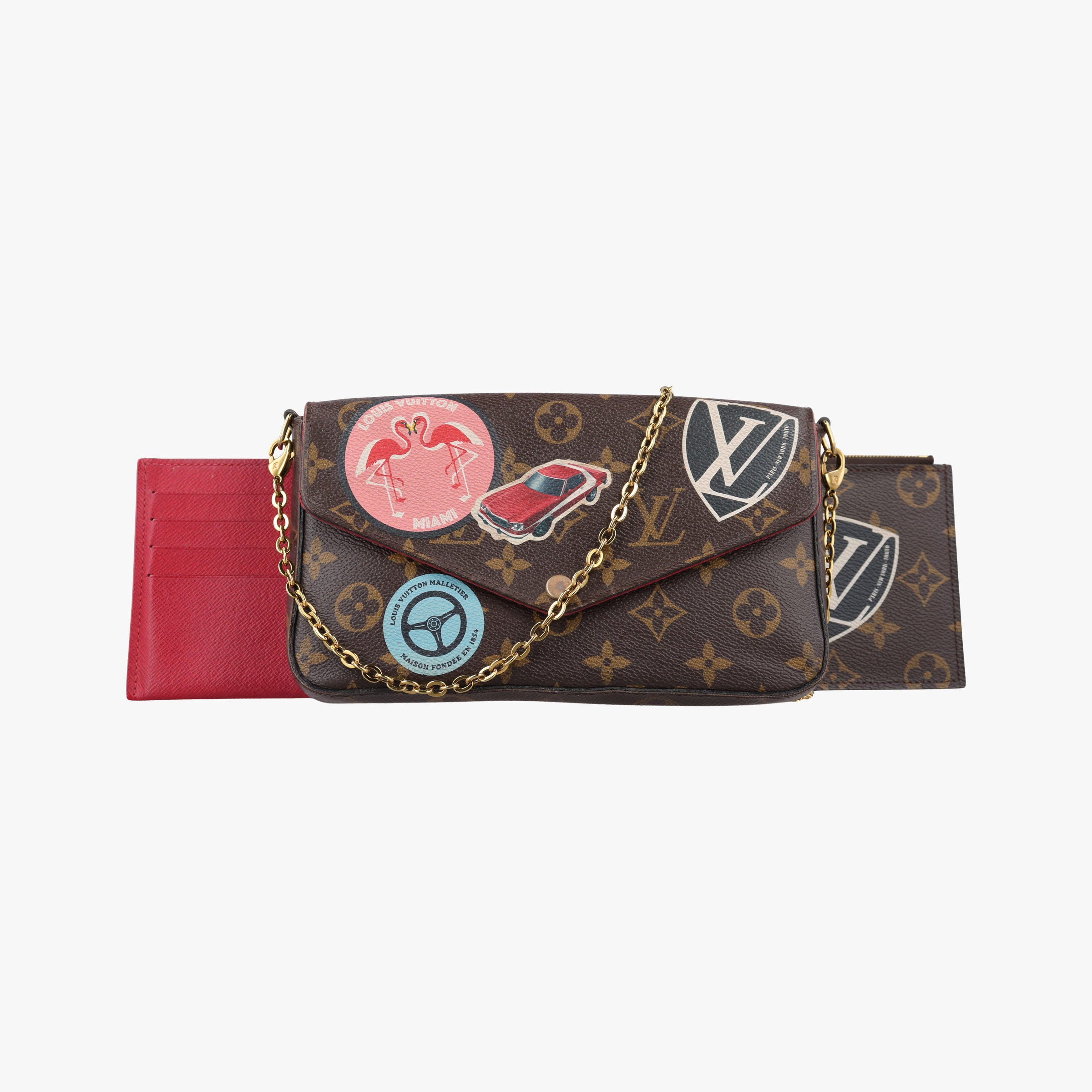 Felicie Pochette Brown×Multicolor Monogram Canvas M62145 MI3166フェリシー ポシェット モノグラム/ブラウン系×マルチカラー モノグラムキャンバス M62145 MI3166