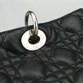 Lady Dior Black lambskin 08-MA-0151レディディオール ブラック ラムスキン 08-MA-0151